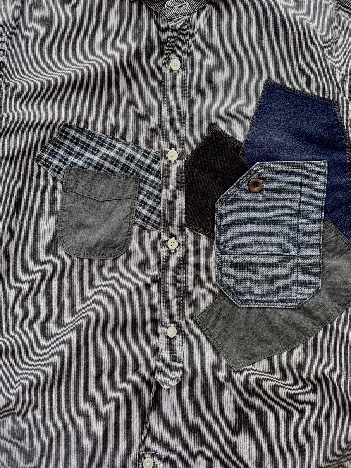 Junya Watanabe FREE TAX! Multi Fabric Patchwork Ls Shirt Size US S / EU 44-46 / 1 - 5 Thumbnail