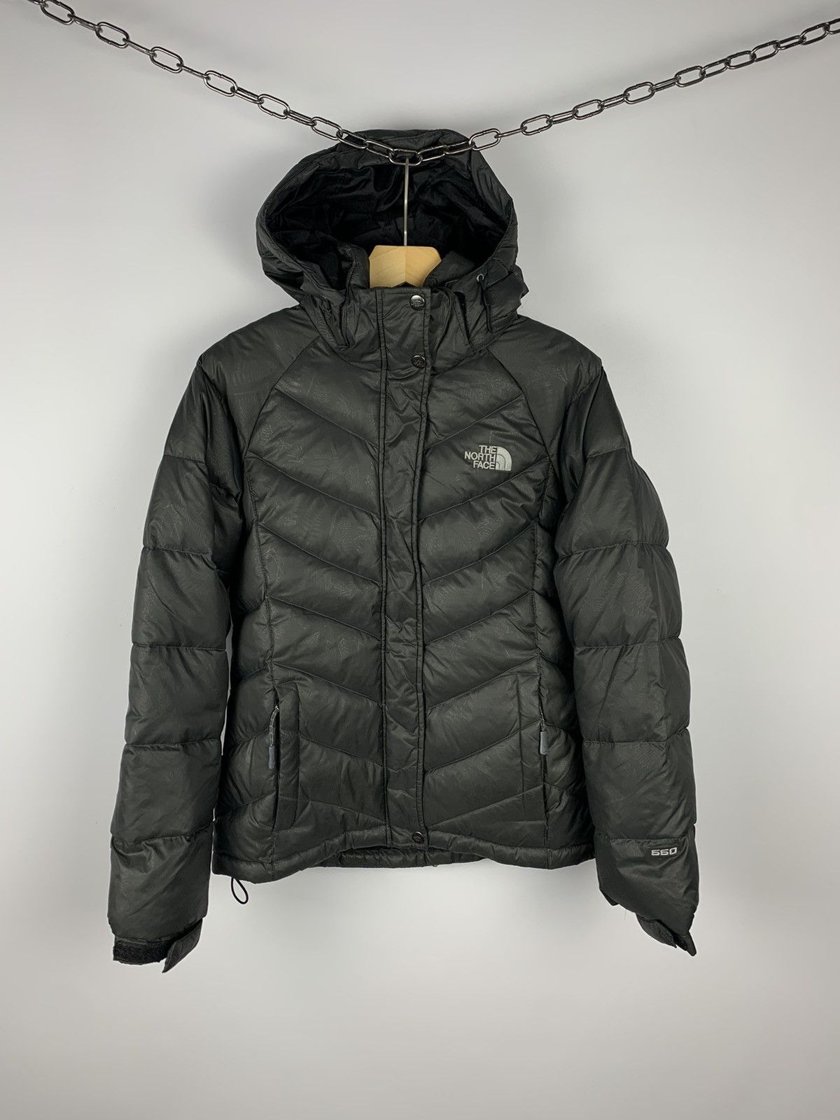 The North Face Vintage The North Face 550 Puffer Down Full Zip Jacket Hood Size S / US 4 / IT 40 - 1 Thumbnail
