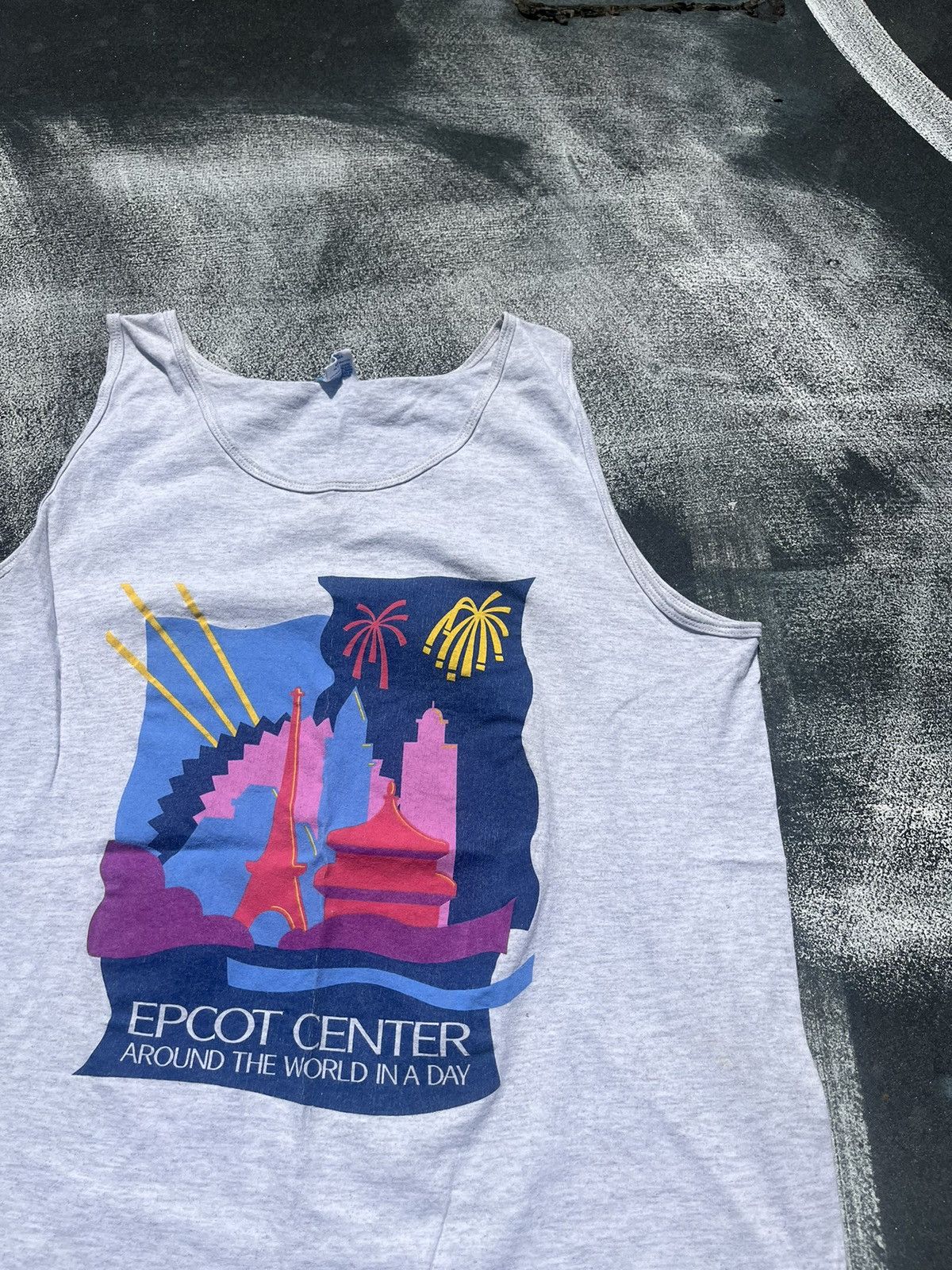 Vtg 80s Disney World Epcot Tank Top L popular