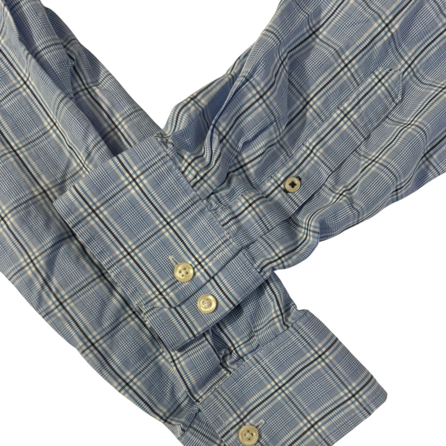 Izod IZOD Blue White Plaid Dress Shirt Lightweight Large Comfort Size US L / EU 52-54 / 3 - 5 Thumbnail