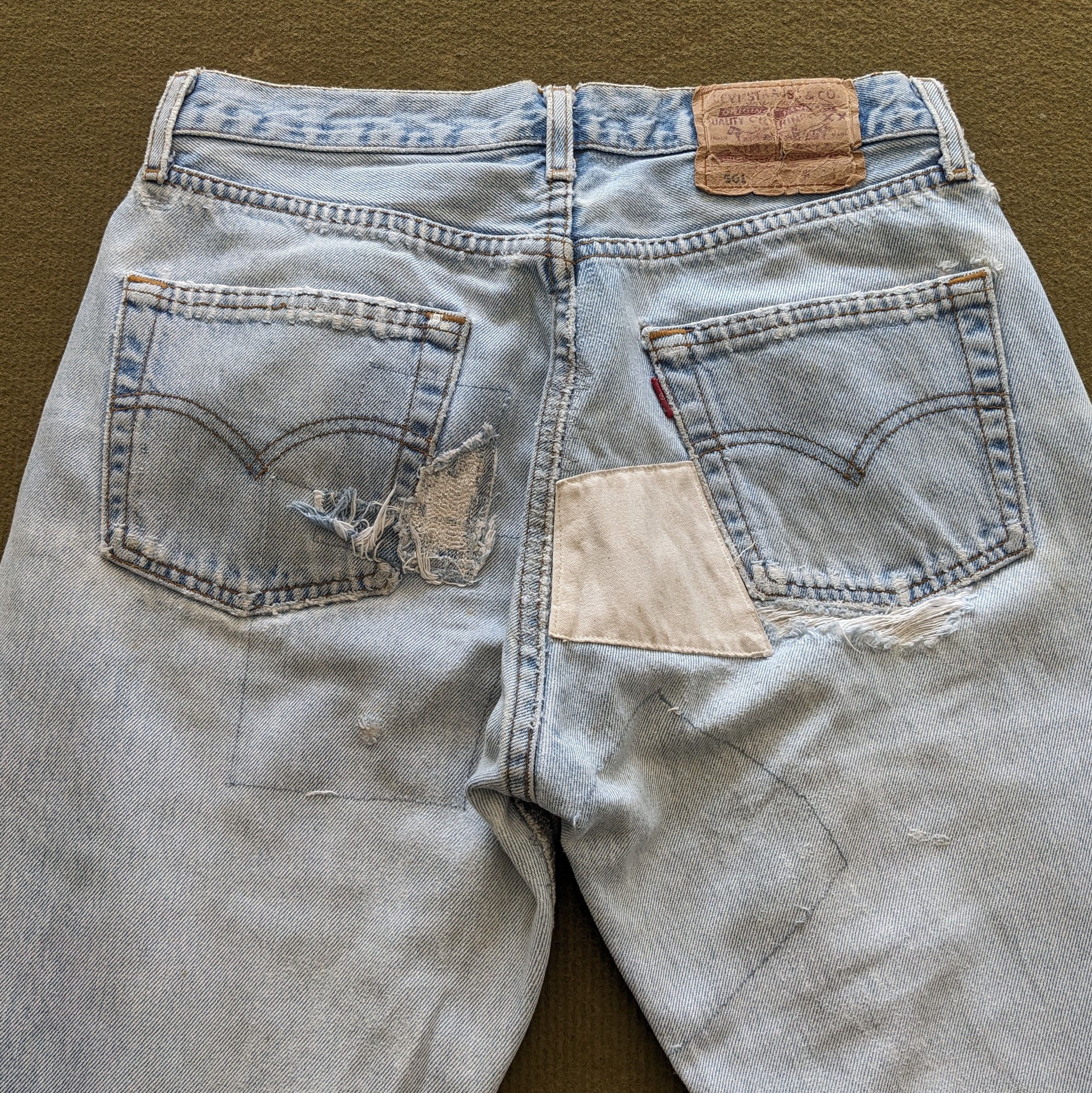 Levi's Vintage Clothing Vintage Levi's Strauss. Co Distressed Denim Jeans Size US 28 / EU 44 - 4 Thumbnail