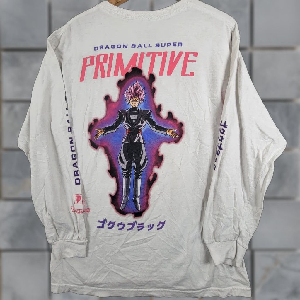 Primitive VINTAGE Primitive Dragon Ball Super Goku Black Rose Long Sleeve Shirt White L Mens Size US L / EU 52-54 / 3 - 1 Thumbnail