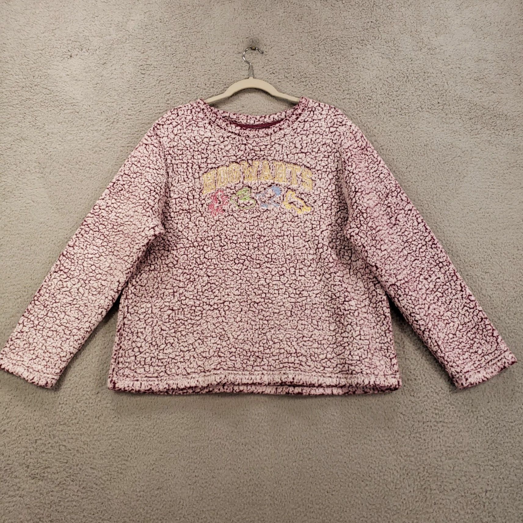 Vintage Wizarding Harry Potter Hogwart Sweater Womens XL Thick Pile Sherpa Sleepwear Size XL / US 12-14 / IT 48-50 - 2 Thumbnail