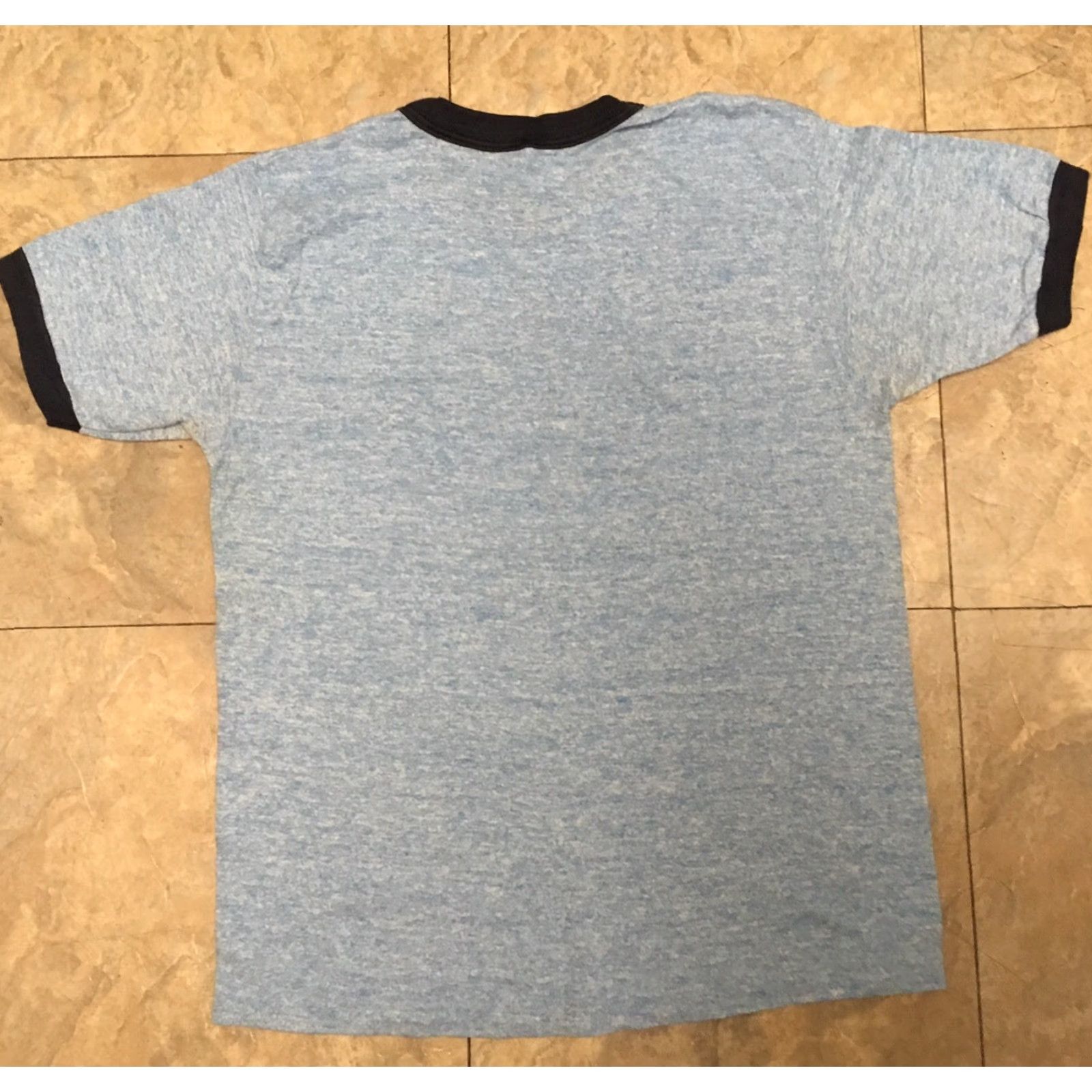 Vintage VINTAGE Springfoot Shirt Mens 70s T Shirt Blue Polyester Short Sleeve Size M Size US M / EU 48-50 / 2 - 2 Thumbnail