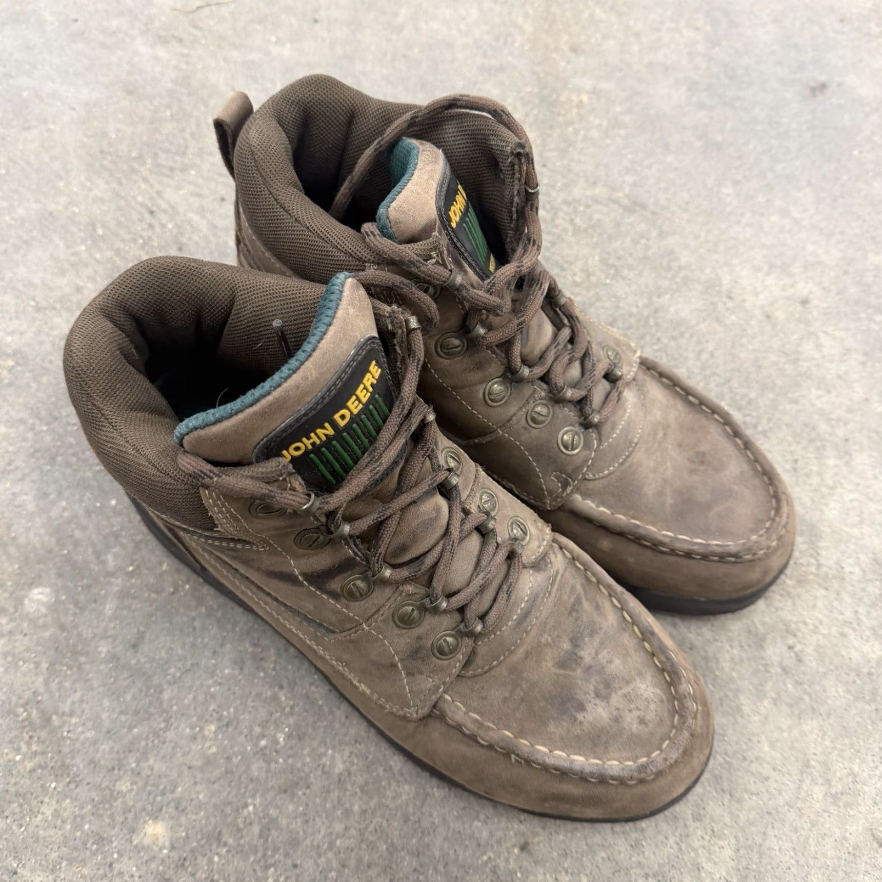 Florsheim VINTAGE Florsheim Workgear Boot 50742 Leather Lace Up Oil Resist Sole Brown Mens 10M Deer Combat Shoes Size US 9 / EU 42 - 2 Thumbnail