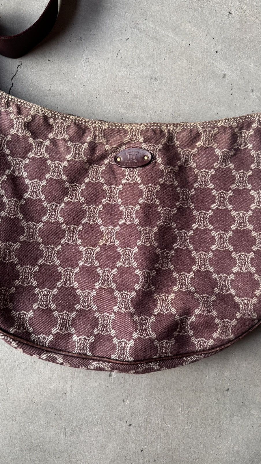 Celine Céline Celine Brown Macadam Denim Hobo Bag Size ONE SIZE - 5 Thumbnail