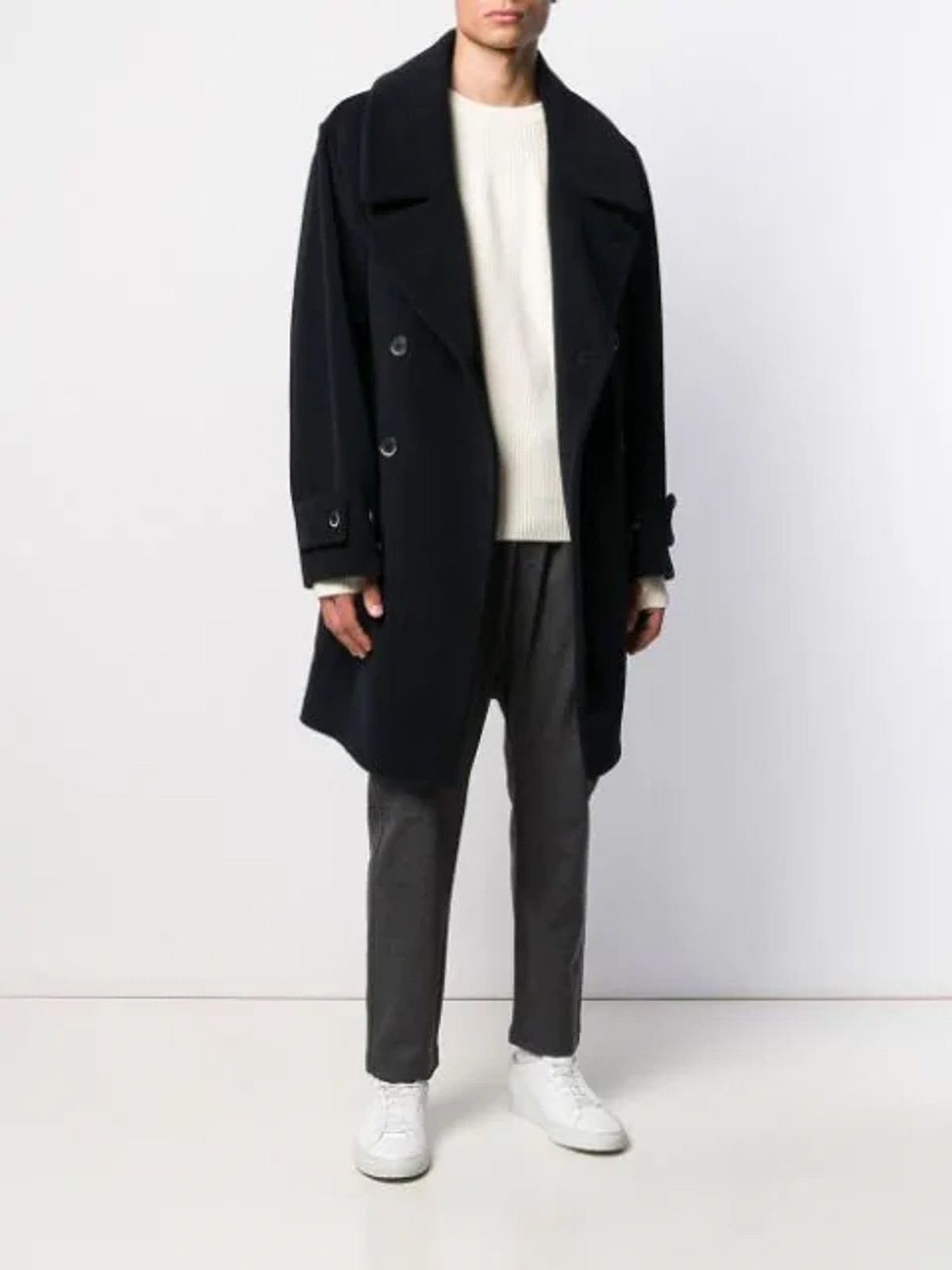 Barena Arctic Peacoat - Navy Wool