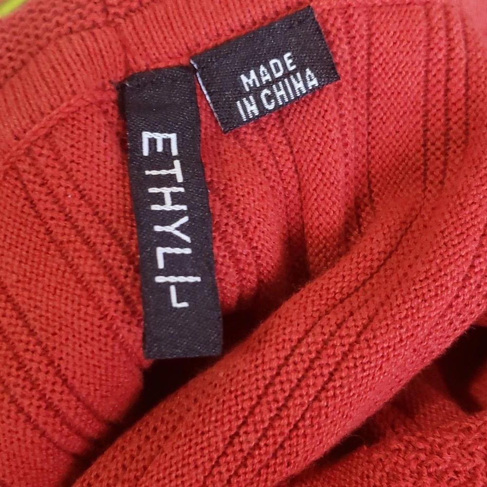 Designer CT1915 Ethyl Long Sleeve Red Open Cardigan L Size L / US 10 / IT 46 - 9 Thumbnail
