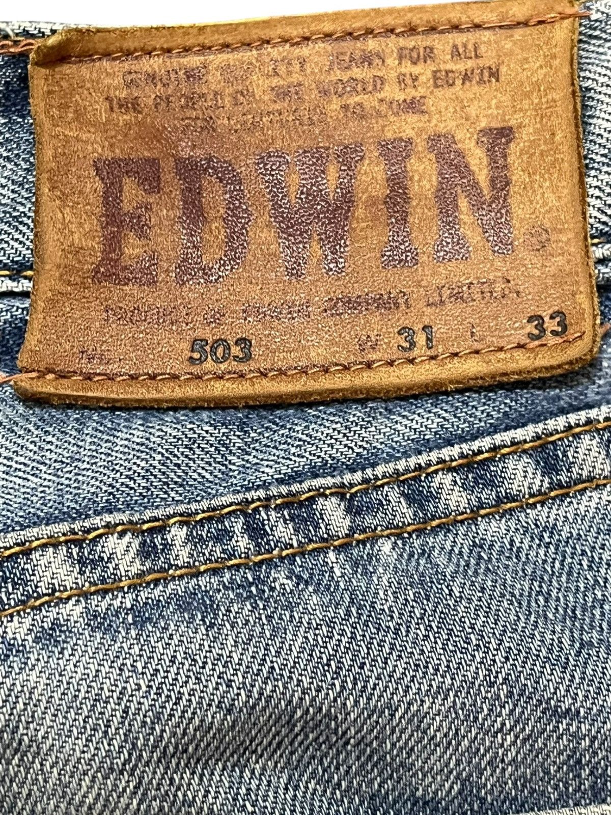 Edwin Vintage Edwin 503 Regular Ripped Distressed Denim Size US 29 - 8 Thumbnail