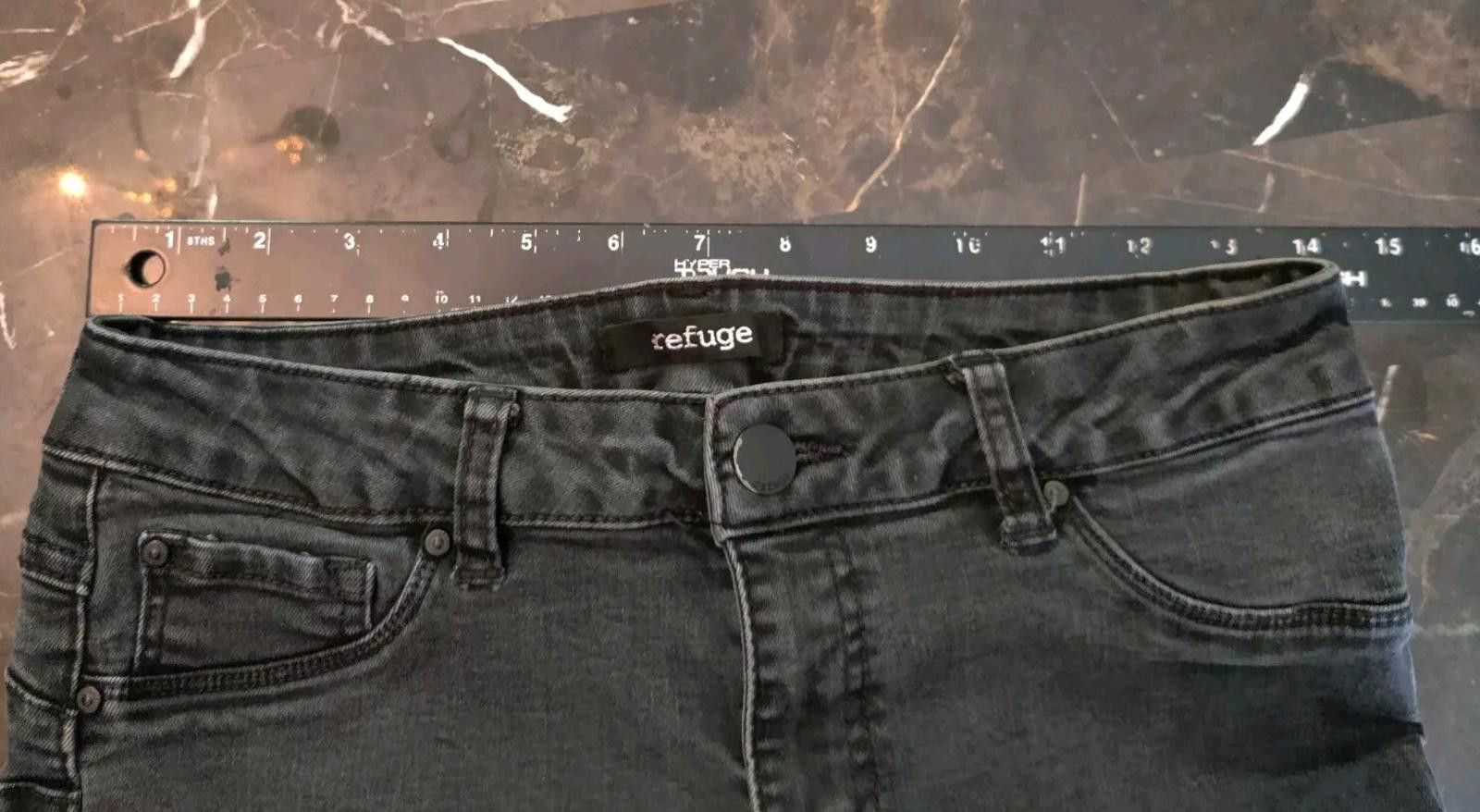 Other Refuge Jeans 8 Faded Black Stretch Denim Taper Leg 5 Pocke Size 30" / US 8 / IT 44 - 10 Thumbnail