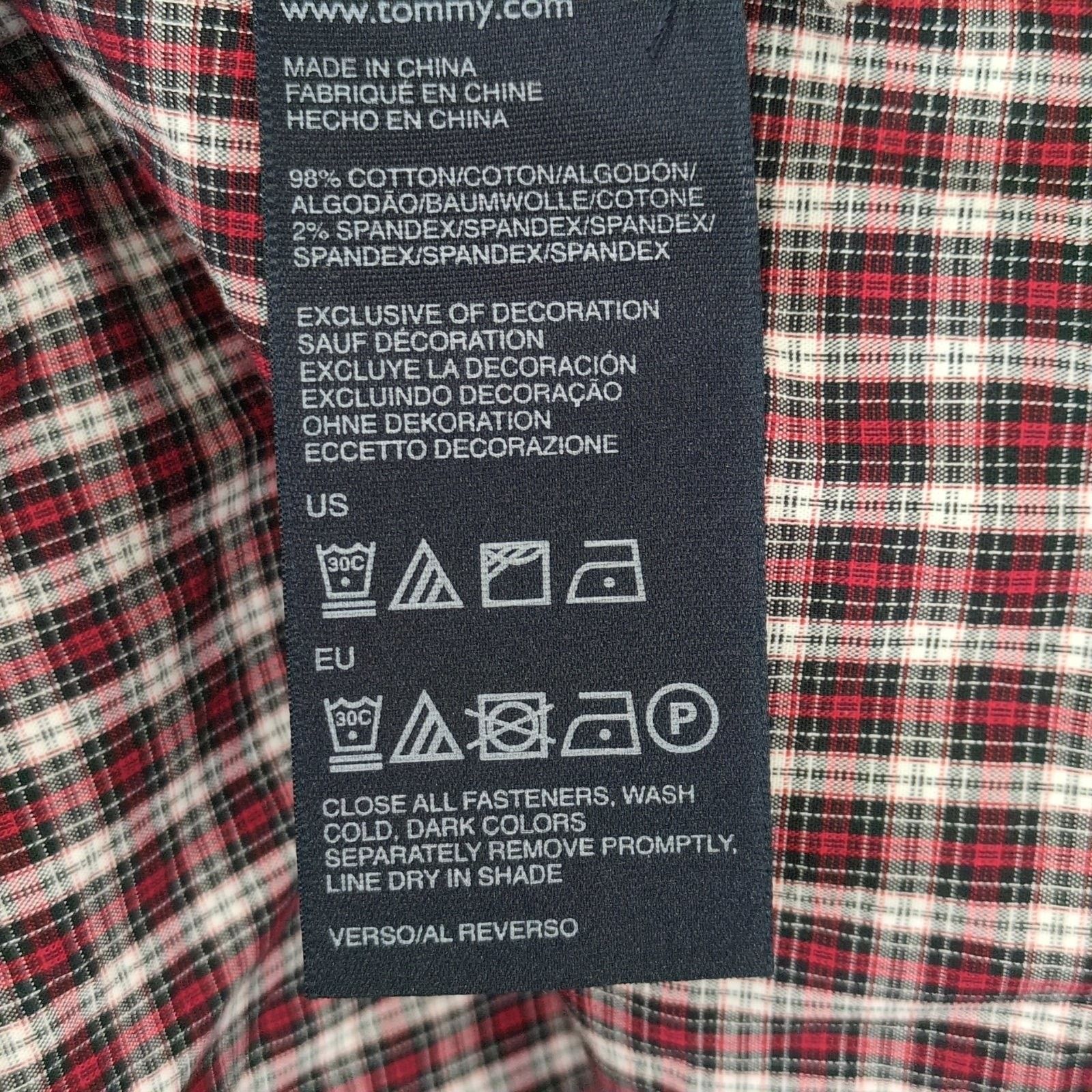 Tommy Hilfiger Tommy Hilfiger Women's L Button Up Ruffle Front Plaid Blouse Size L / US 10 / IT 46 - 6 Thumbnail