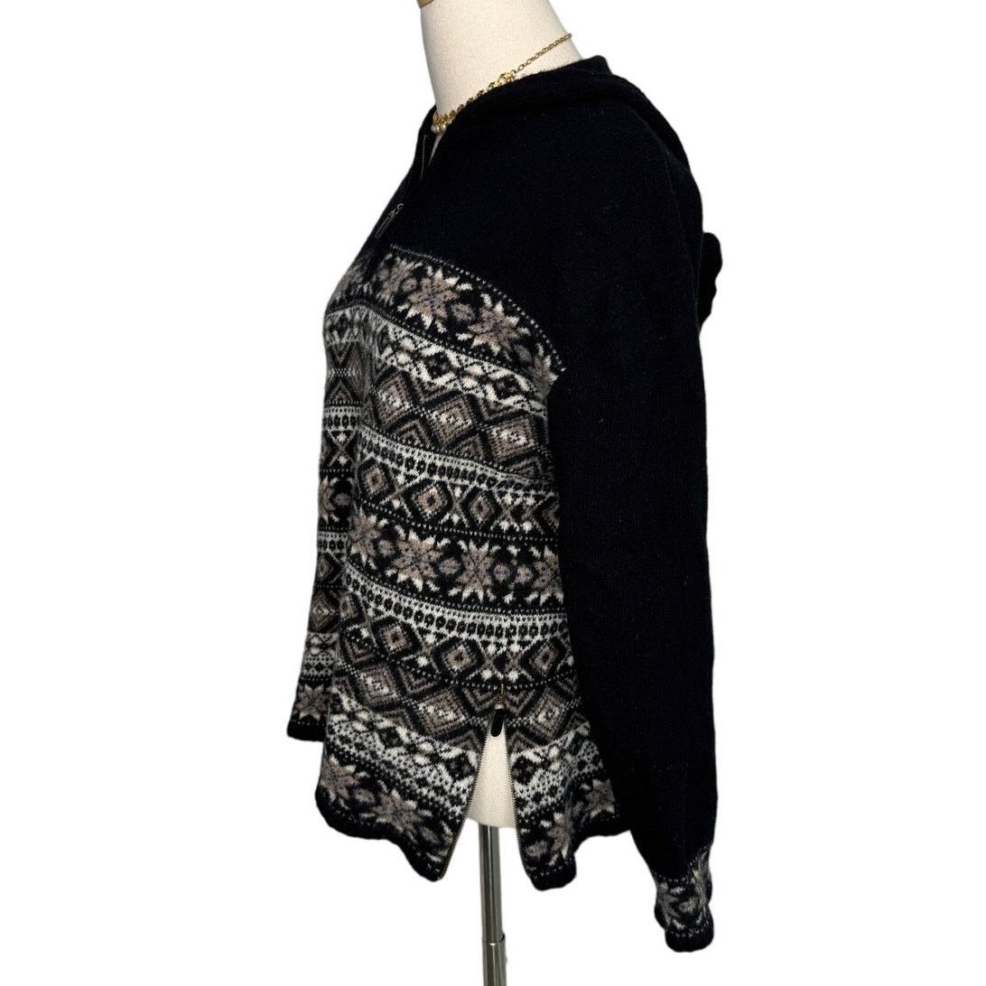 Vintage Vintage 90s 100% wool fair Isle Nordic hooded sweater size M Size M / US 6-8 / IT 42-44 - 2 Thumbnail
