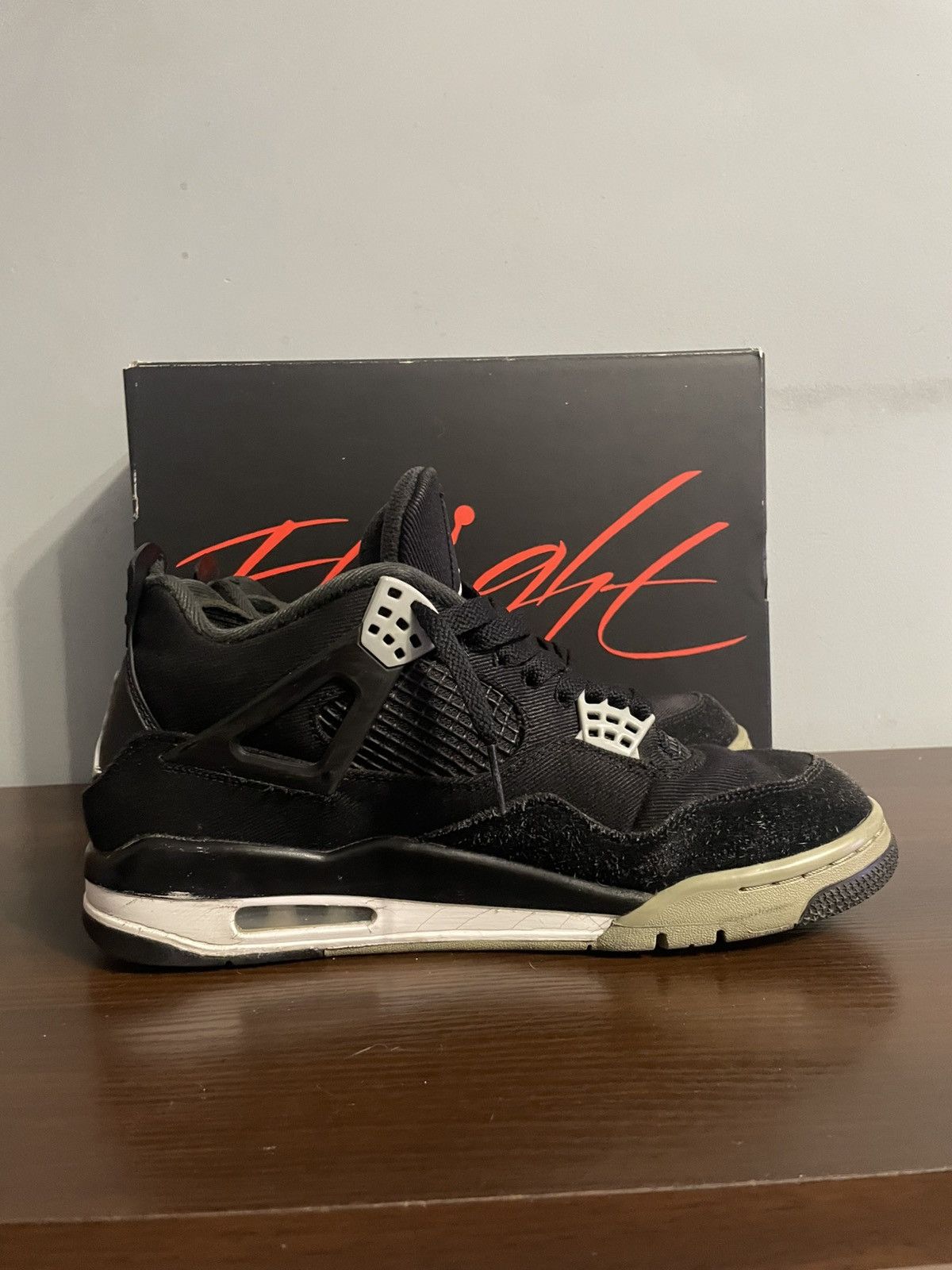 Jordan Brand Air Jordan 4 Black Canvas Size US 9 / EU 42 - 7 Thumbnail