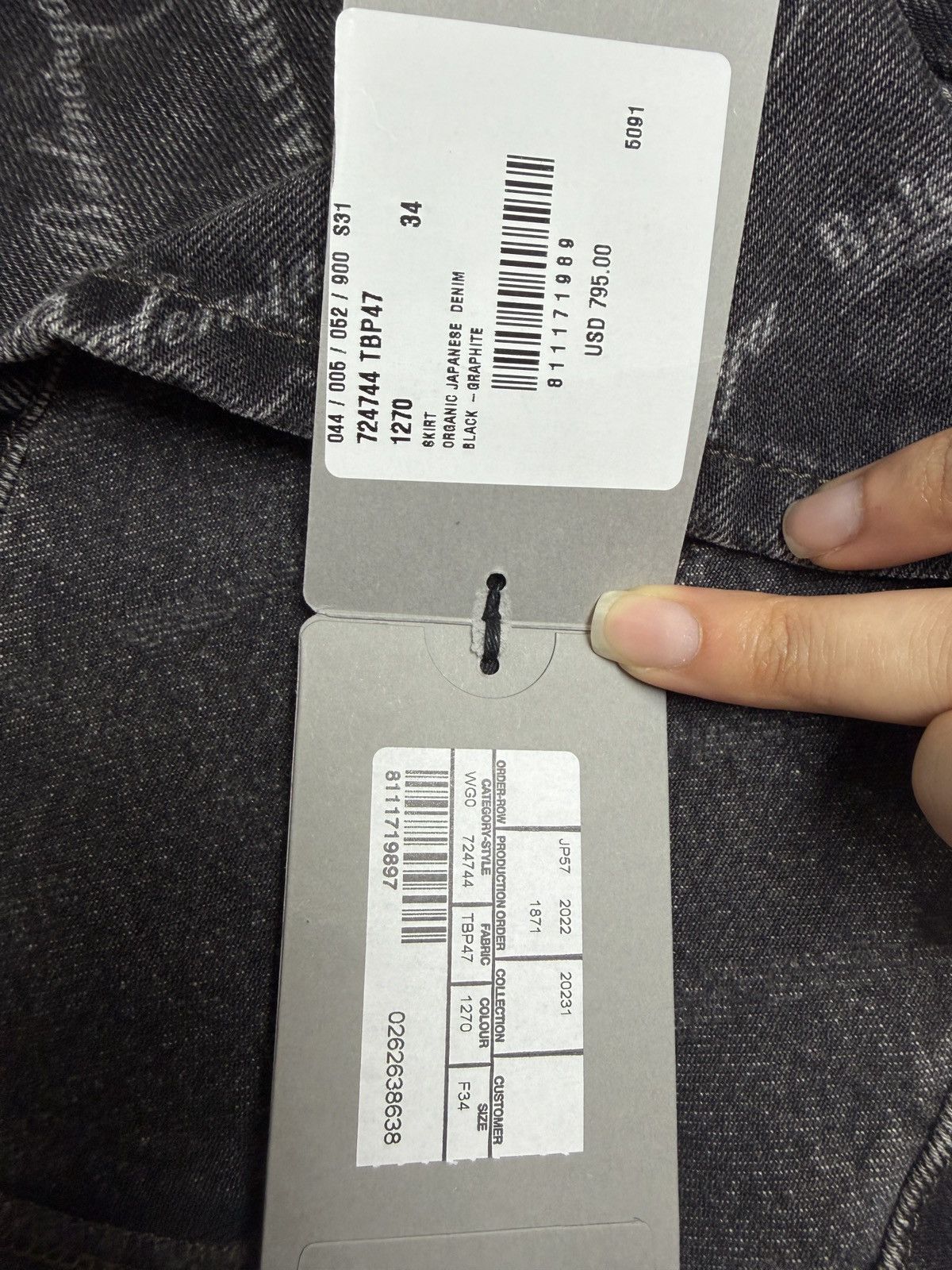 Balenciaga Balenciaga Logo-Print Denim Low-Waist Mini Skirt Size 24" / US 00 / IT 34 - 9 Thumbnail