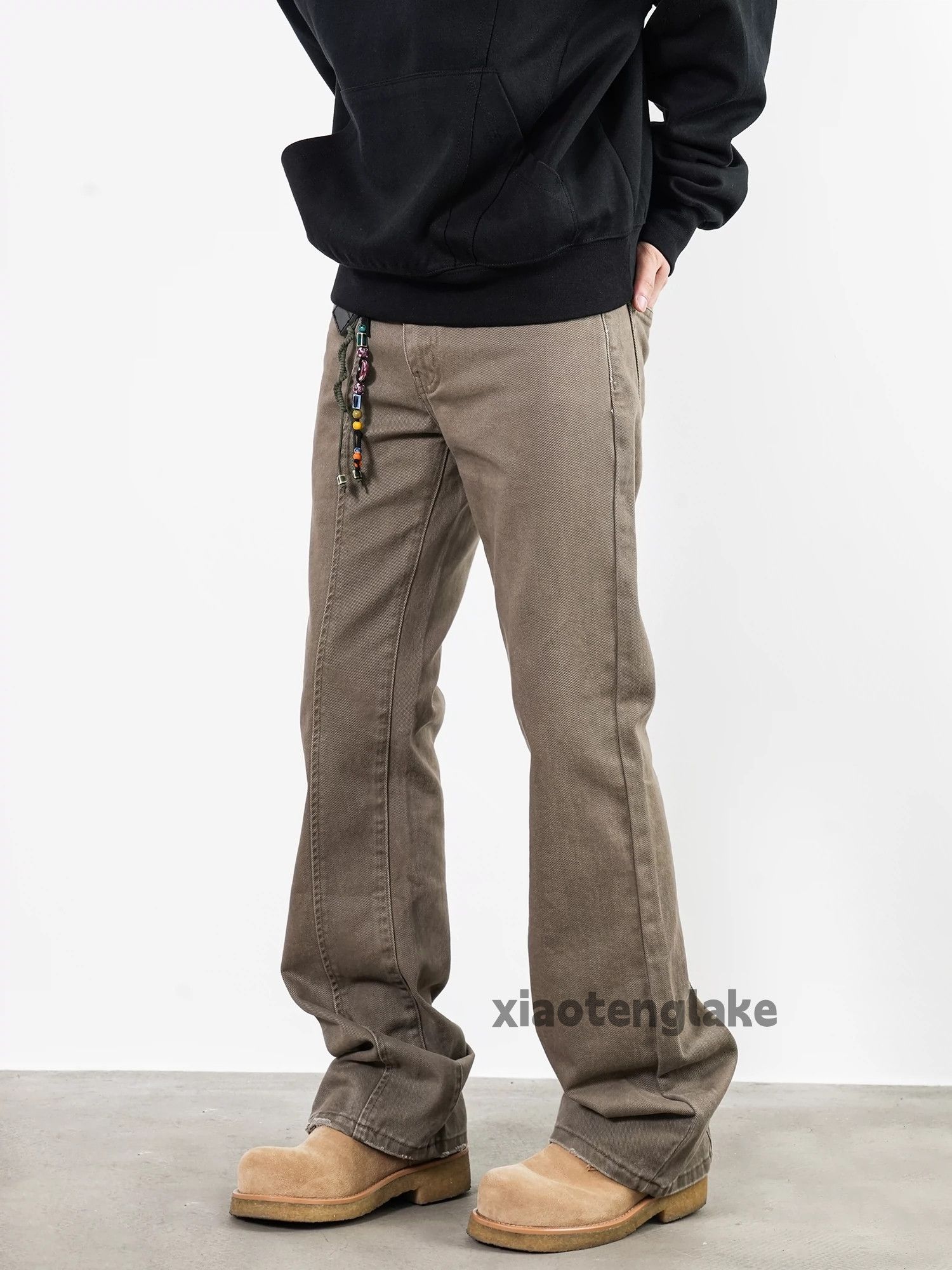 Designer × Japanese Brand × Vintage washed faded cleanfit yuppie patchwork flared pants Size US 32 / EU 48 - 5 Thumbnail