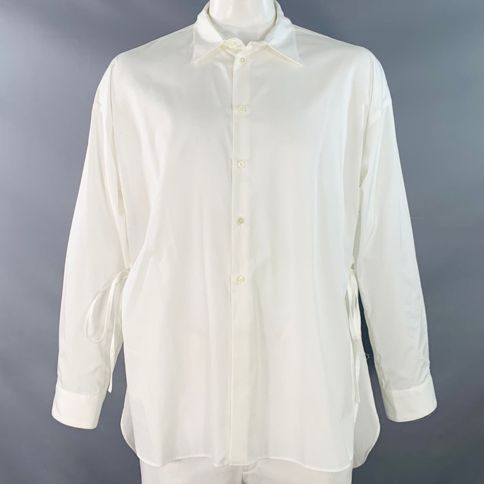 Other TOIROINIER Cotton Curved Cutaway Side Ties Long Sleeve Shirt Size US XL / EU 56 / 4 - 1 Thumbnail