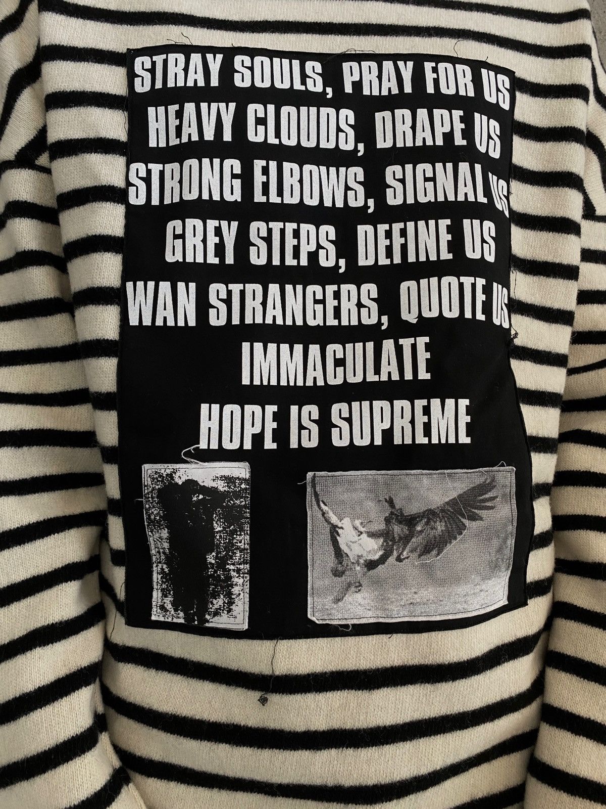Raf Simons Raf Simons Archive Redux SS02–Poem Panel Wool Sweater Size US M / EU 48-50 / 2 - 4 Thumbnail