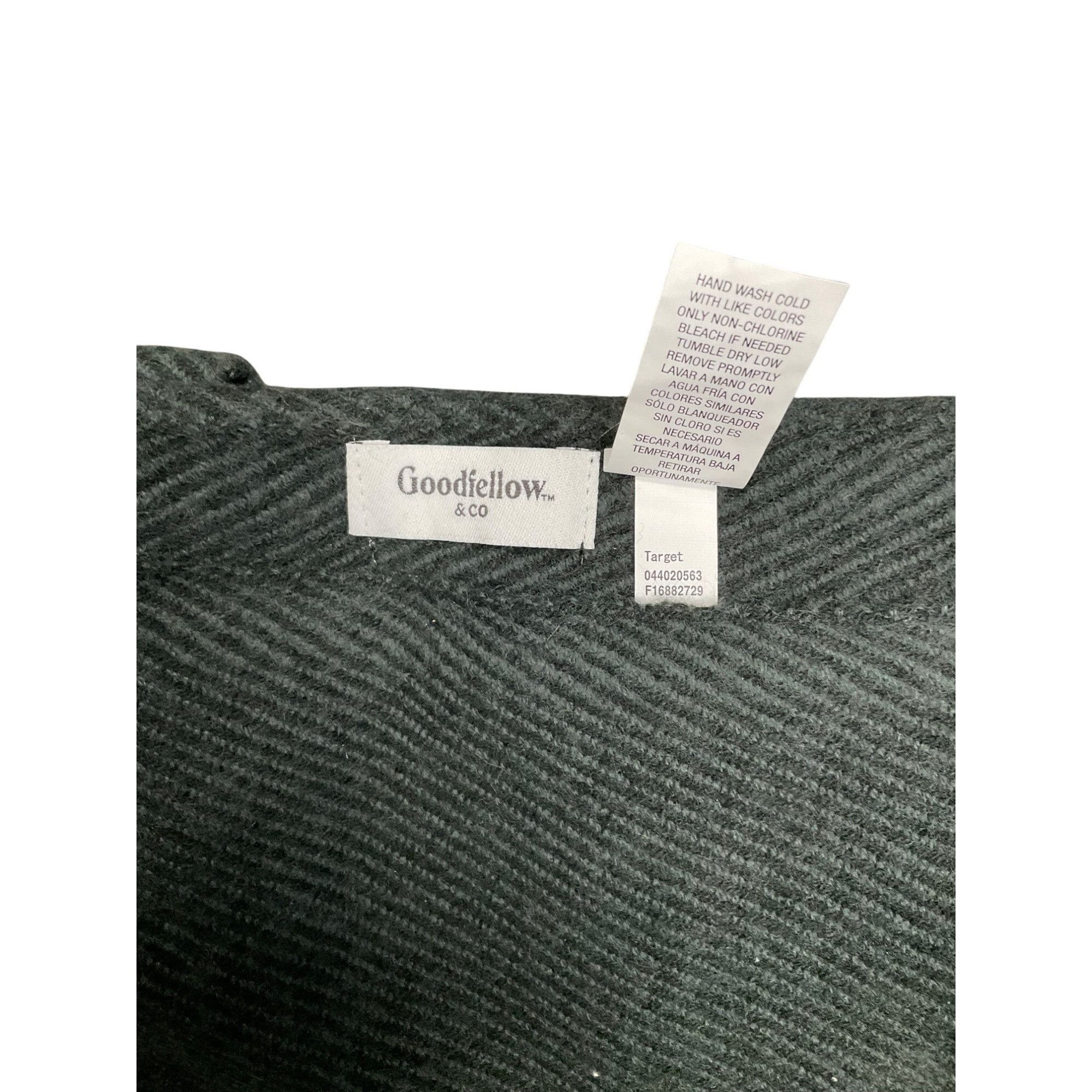 Other Goodfellow & Co Herringbone Twill Dark Green Scarf With Frin Size ONE SIZE - 3 Thumbnail
