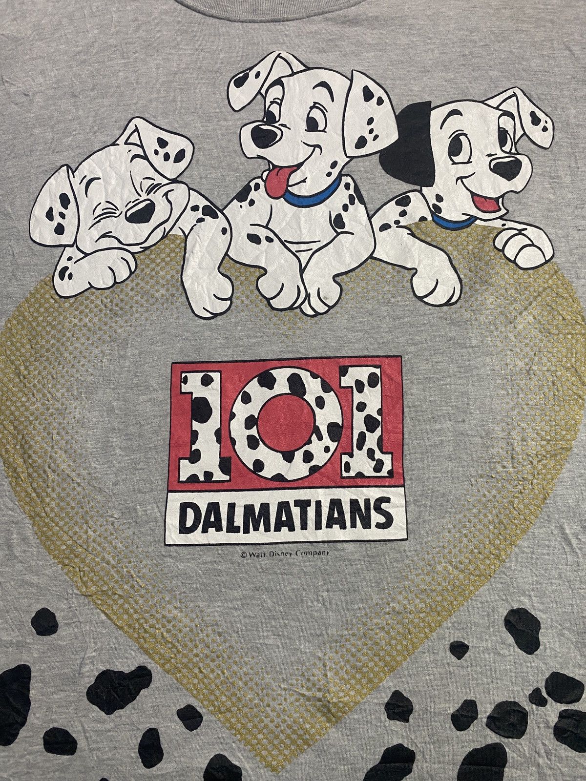 Disney × Japanese Brand × Vintage Vintage 101 Dalmatians Mirror Print Single Stich T Shirt Size US M / EU 48-50 / 2 - 3 Thumbnail