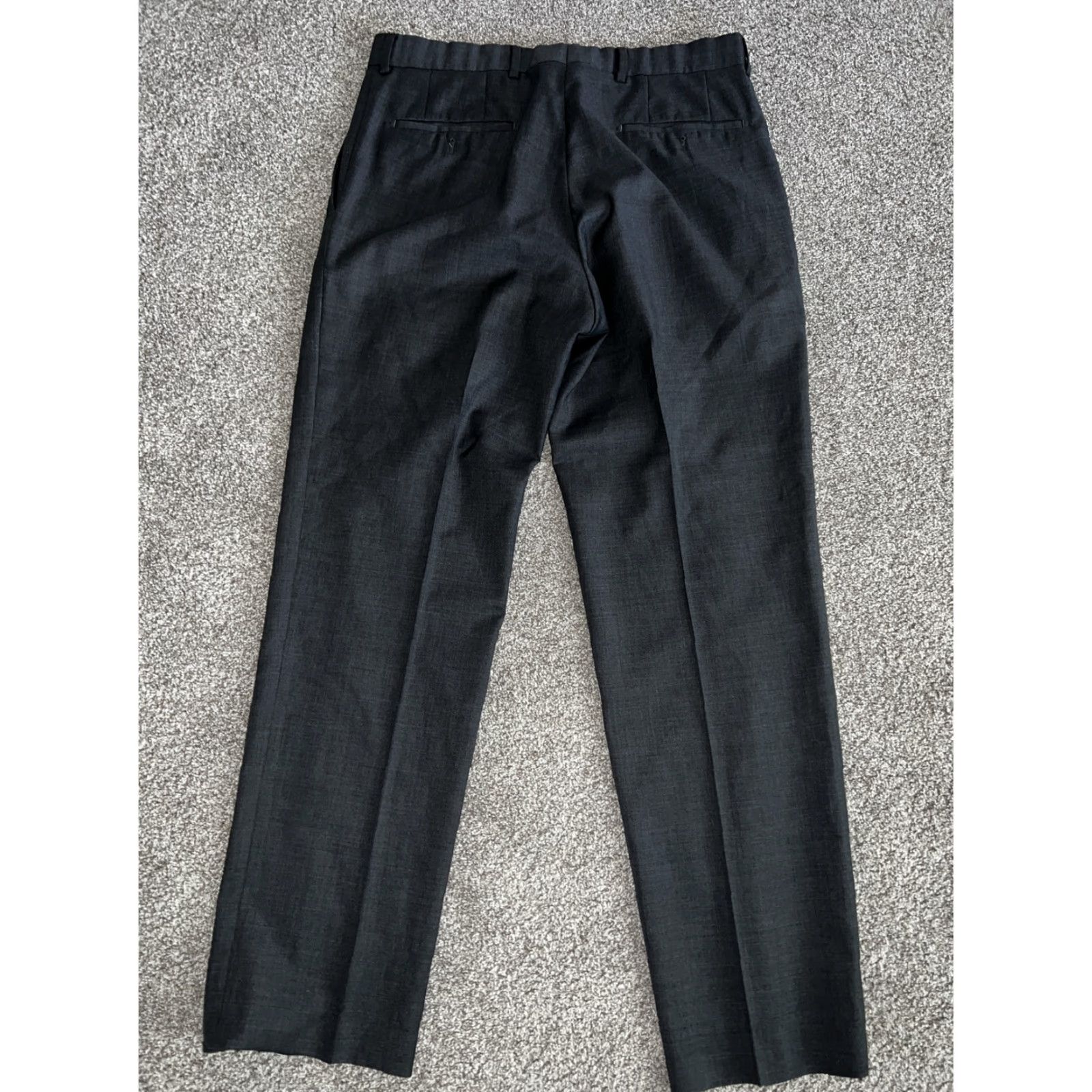 Vintage Aristo Dress Pants Men 34x32 Pants Charcoal 18 Gray Dress Pants Mens Regular Inseam 32 Size US 34 / EU 50 - 4 Thumbnail