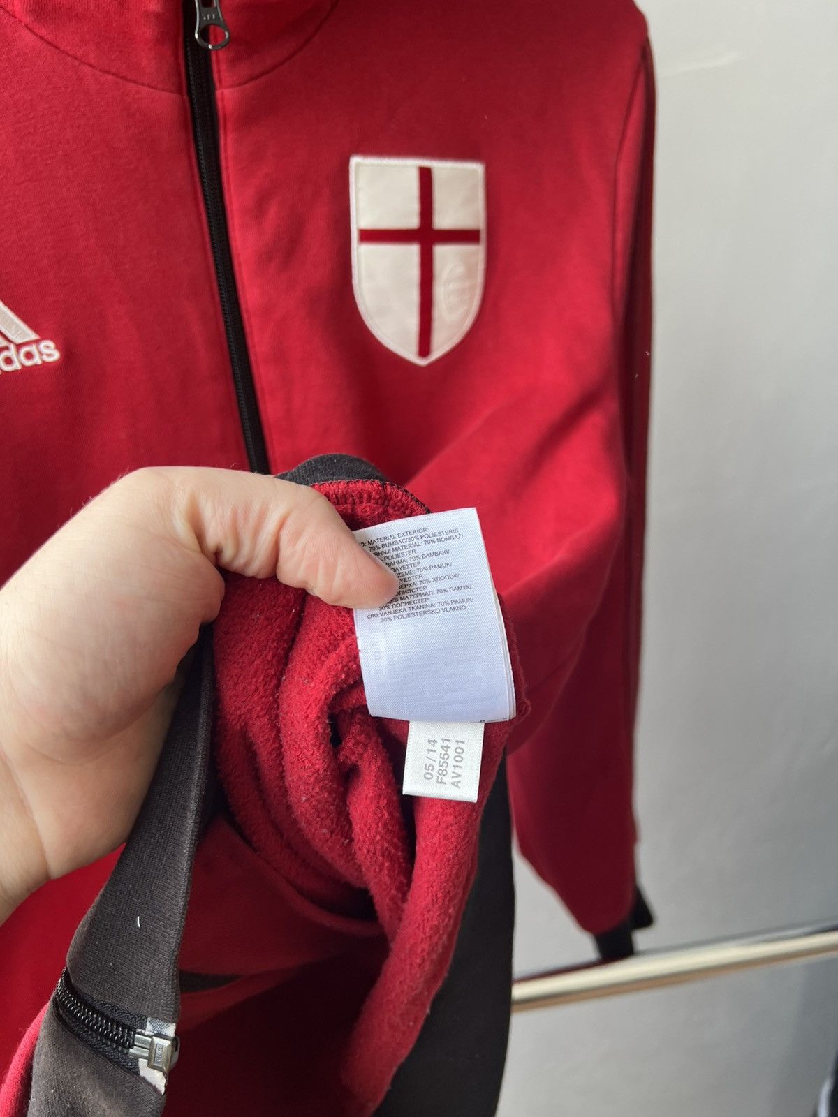 Adidas 2014 AC Milan Training Travel Soccer Football jacket cotton Size US M / EU 48-50 / 2 - 10 Thumbnail