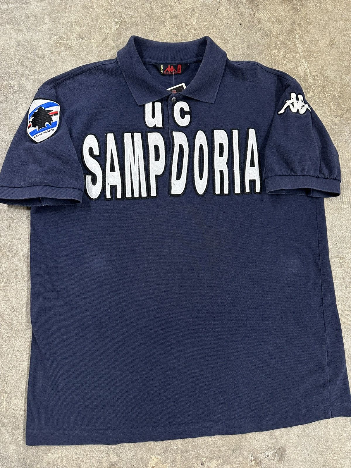 Kappa Kappa 08/09 Sampdoria FC Soccer Serie A Polo T-Shirt Size US XXL / EU 58 / 5 - 3 Thumbnail
