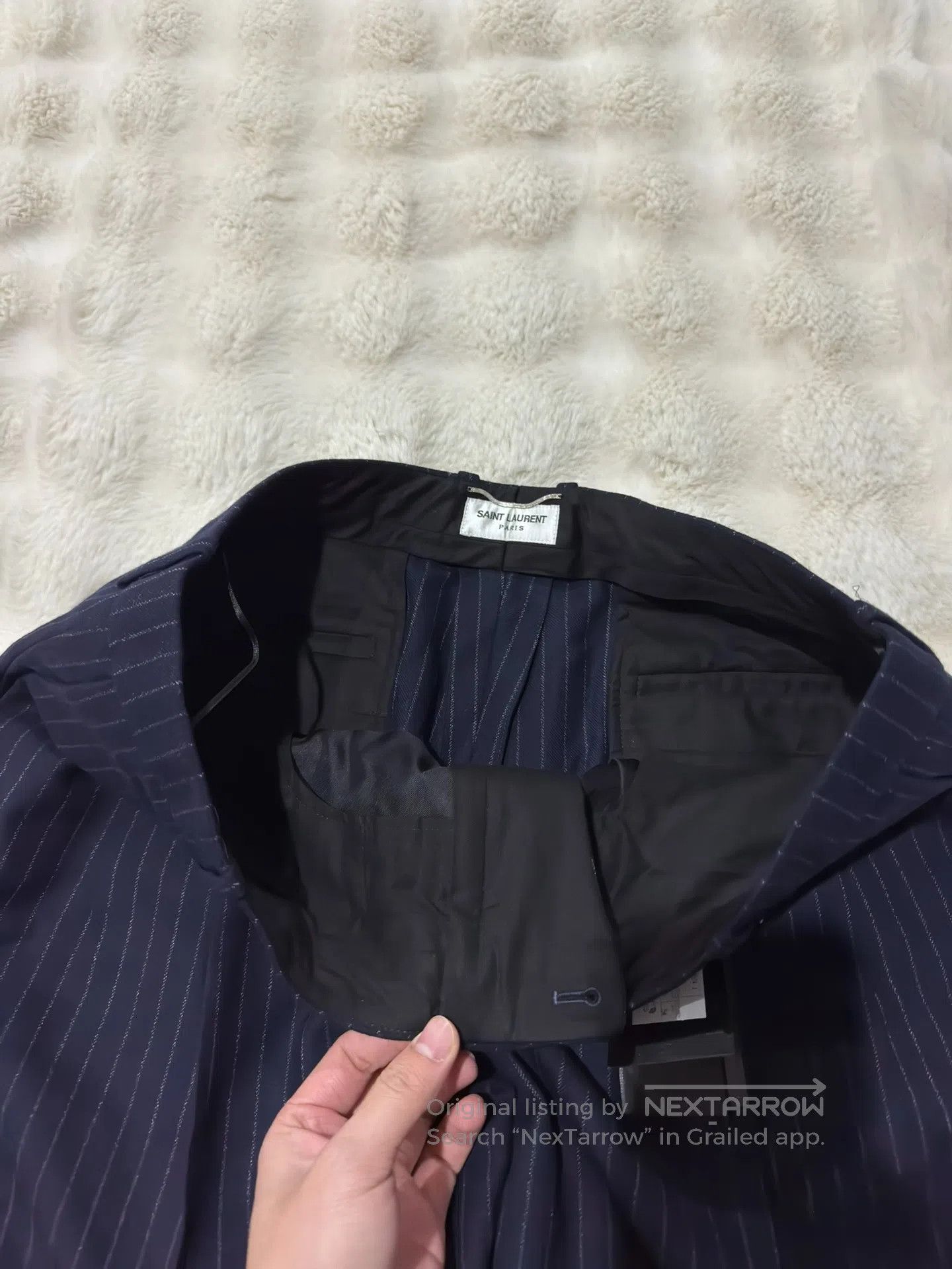 Saint Laurent Paris Saint Laurent Paris Double Pleat Flannel Trousers| Size US 38 / EU 54 - 4 Thumbnail