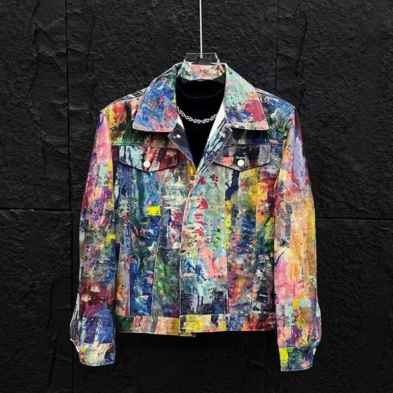 Japanese Brand Multicolor Denim Jacket Size US L / EU 52-54 / 3 - 5 Thumbnail