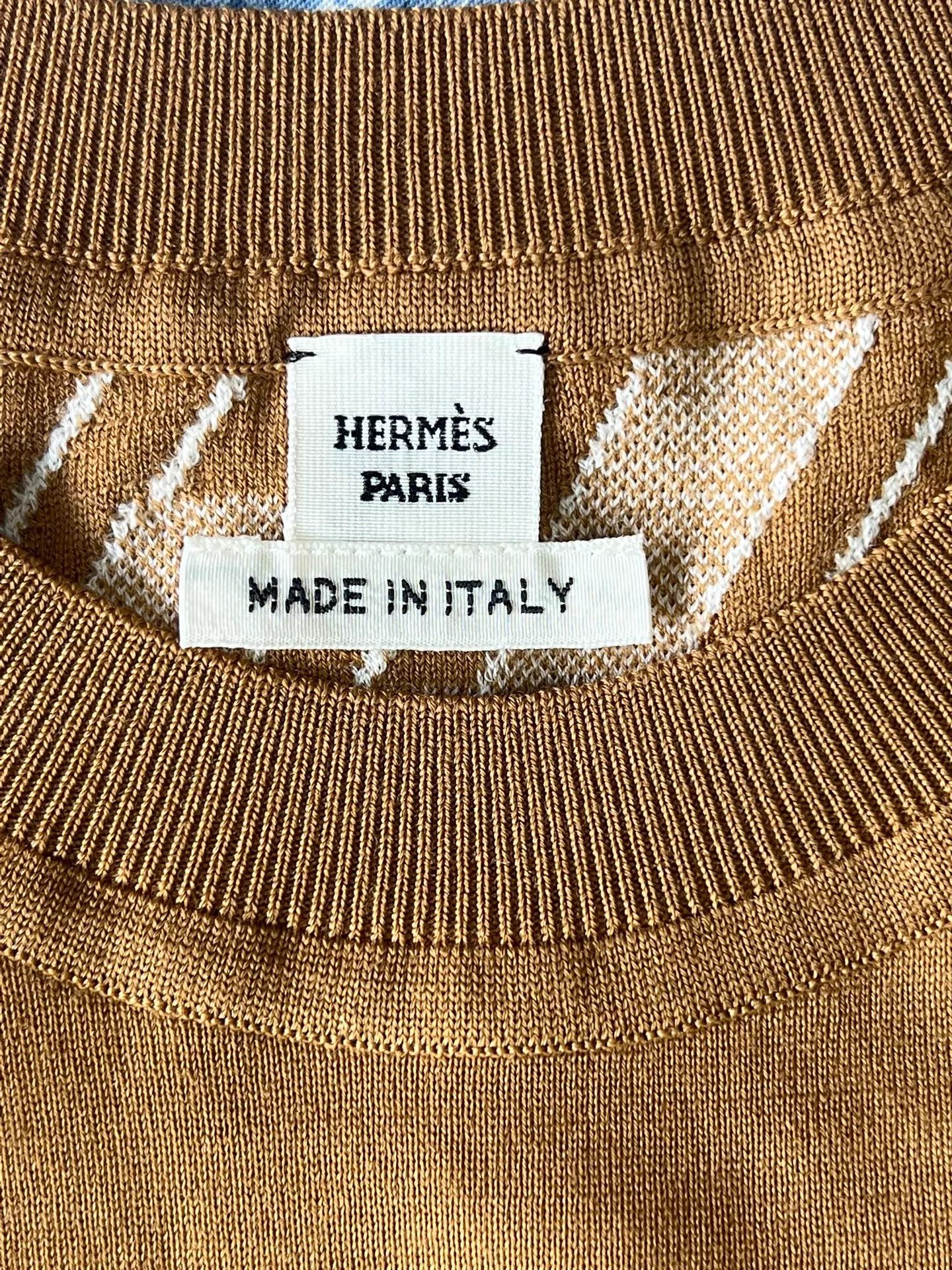 Hermes Hermès short-sleeve knit tee 34 brown mint Size XS / US 0-2 / IT 36-38 - 5 Thumbnail
