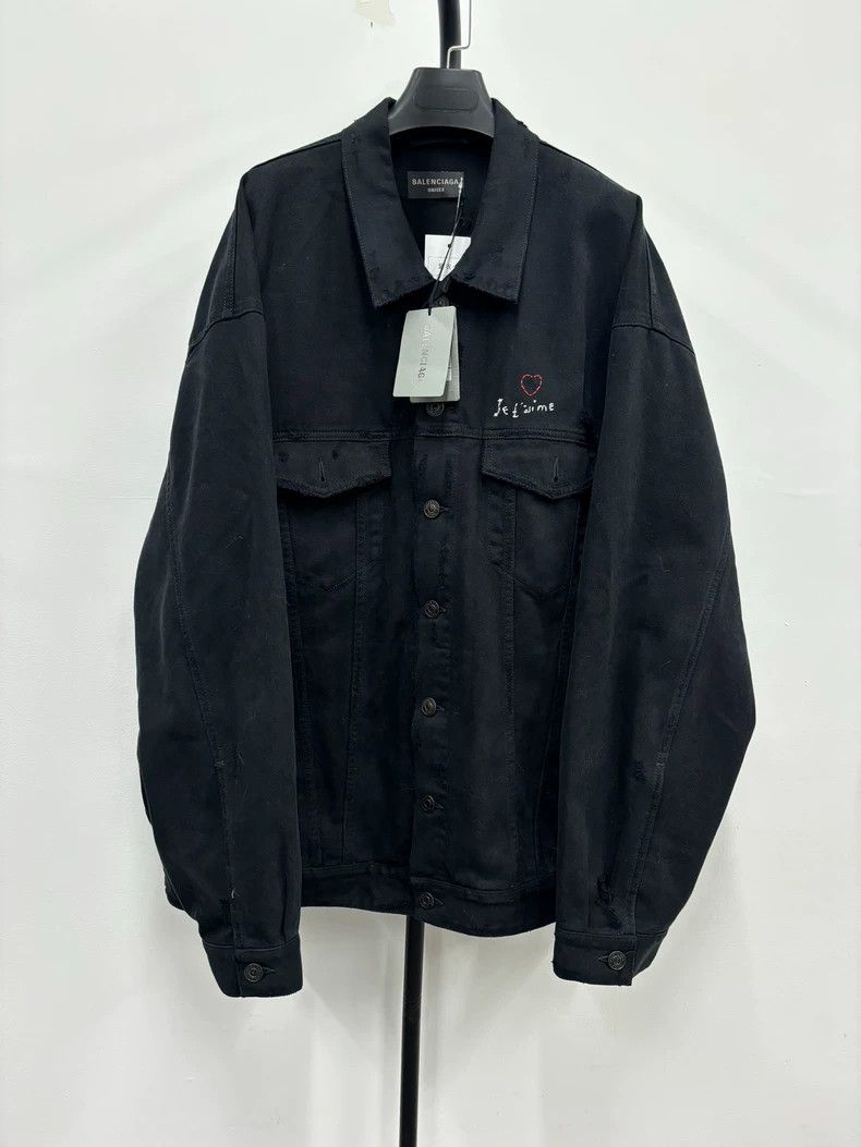 Balenciaga Balenciaga Valentine's Day Embroidered Denim Jacket- DMC Size US L / EU 52-54 / 3 - 1 Thumbnail