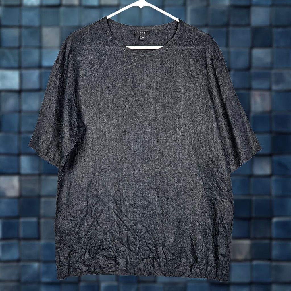 Cos COS Womens Black Oversized Linen Blouse - Size S - Classic Basic Style Size S / US 4 / IT 40 - 1 Thumbnail