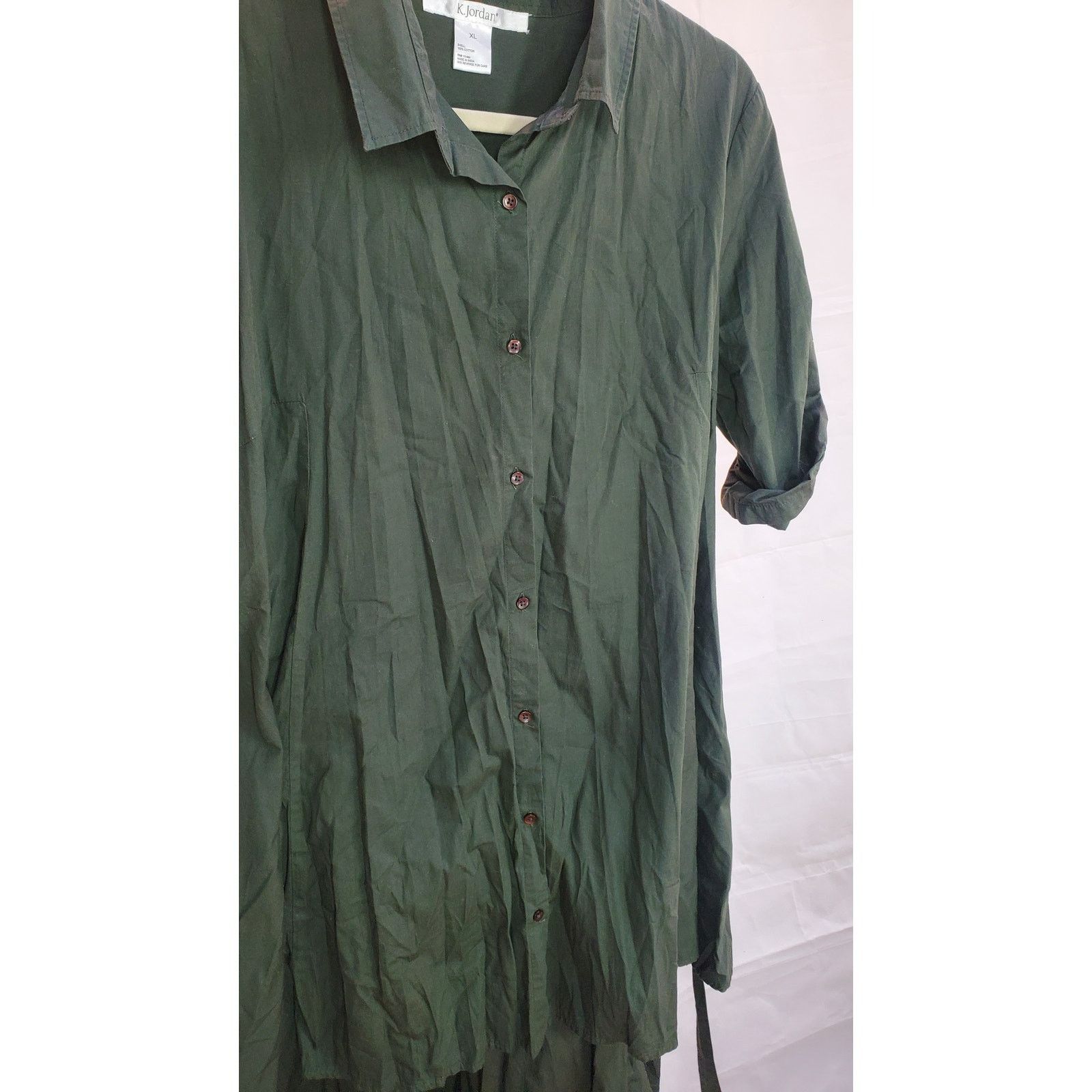 Other K Jordan Green High Low Button Dress XL Size XL / US 12-14 / IT 48-50 - 5 Thumbnail