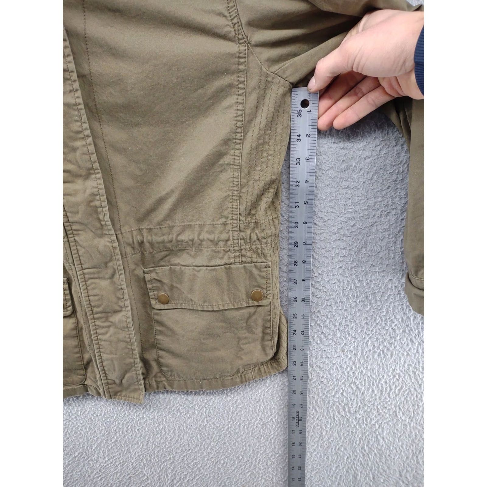 Vintage Le3no Green Full Zip Jacket Women's Medium Military Style Outdoor Safari Size M / US 6-8 / IT 42-44 - 6 Thumbnail