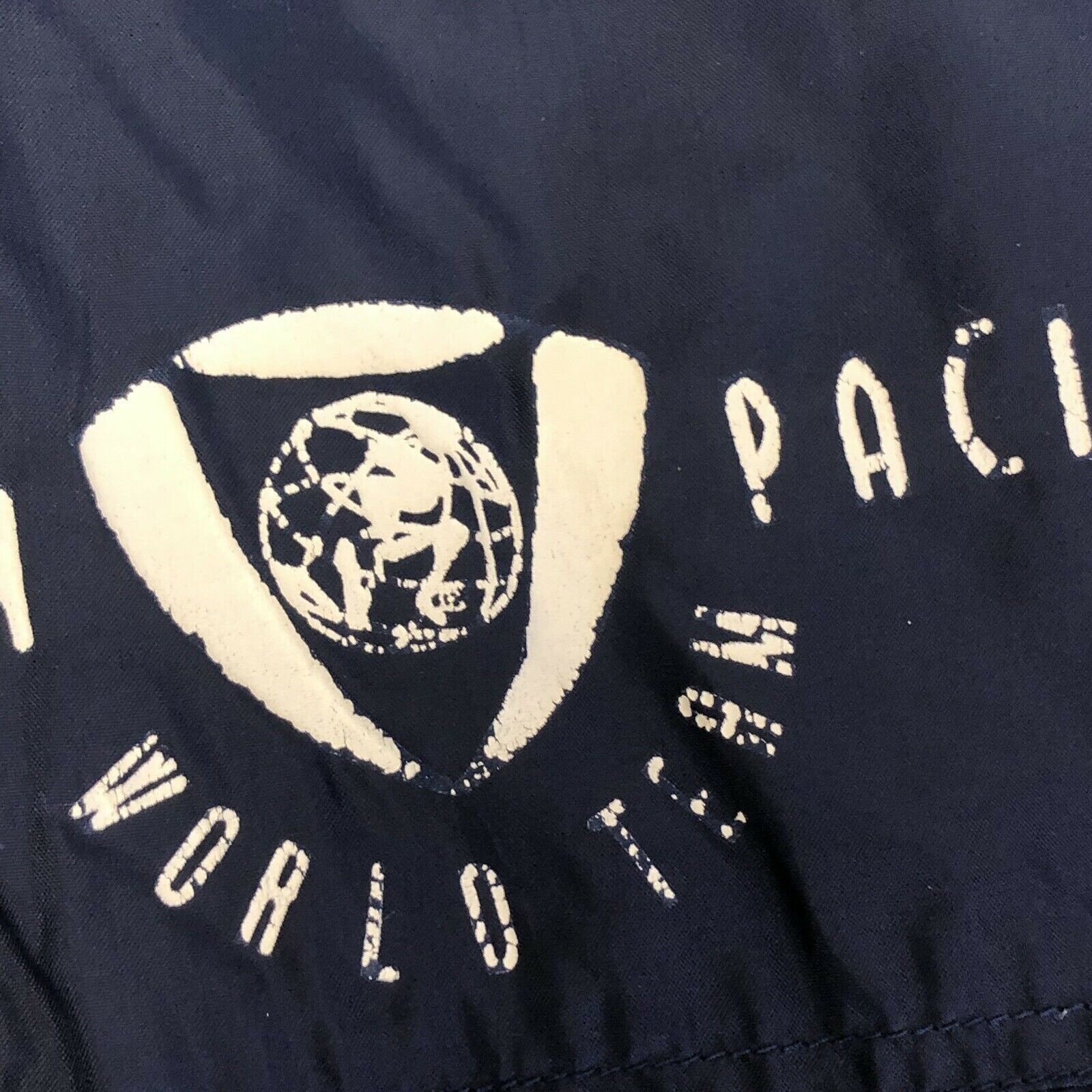 Ocean Pacific Vtg OP Blue Nylon OCEAN PACIFIC World Team Windbreaker Size US XL / EU 56 / 4 - 2 Thumbnail