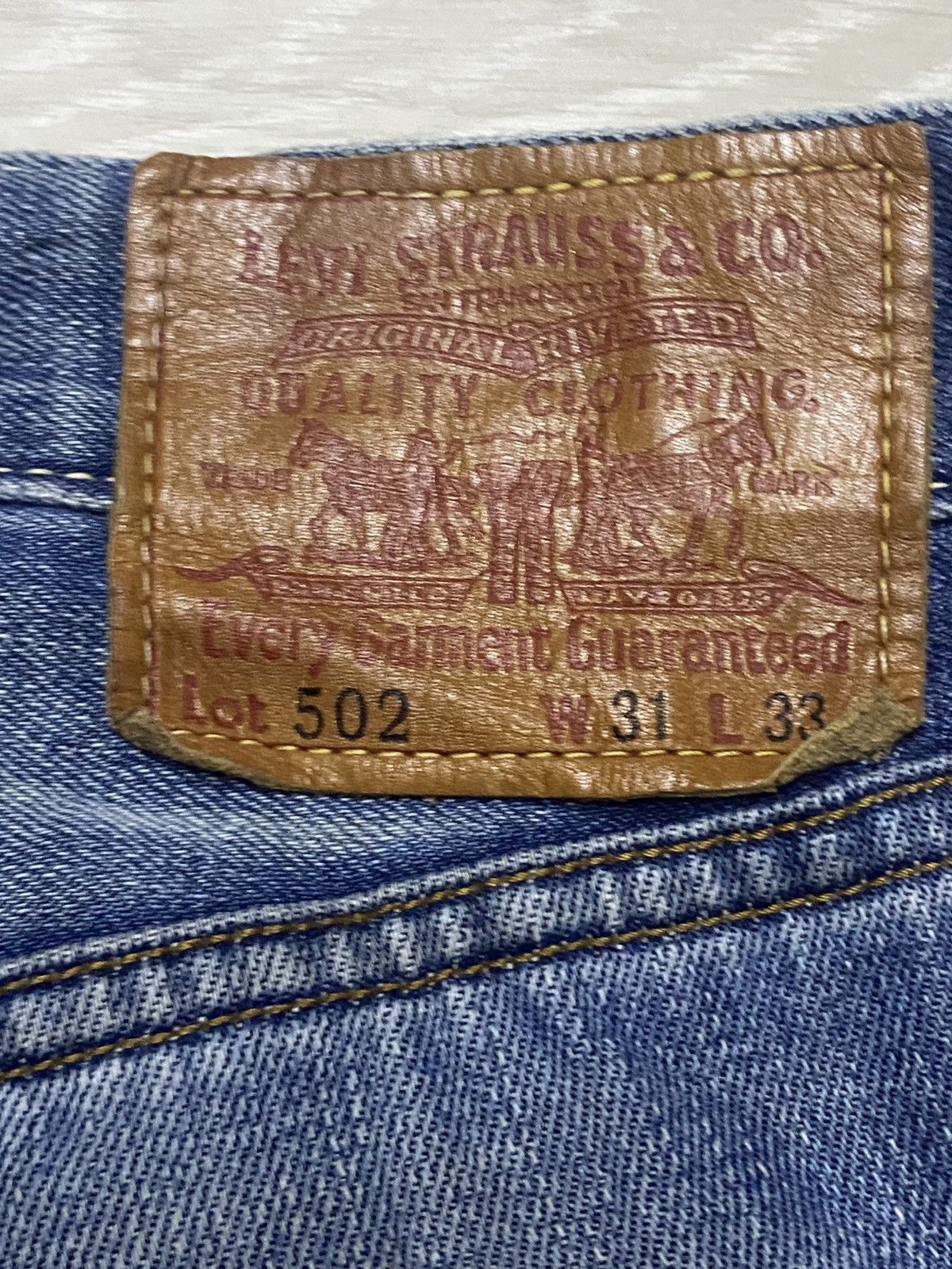 Levi's Crazy Levis 502 Sashiko Bro Patches Custom Jeans Size US 32 / EU 48 - 14 Thumbnail