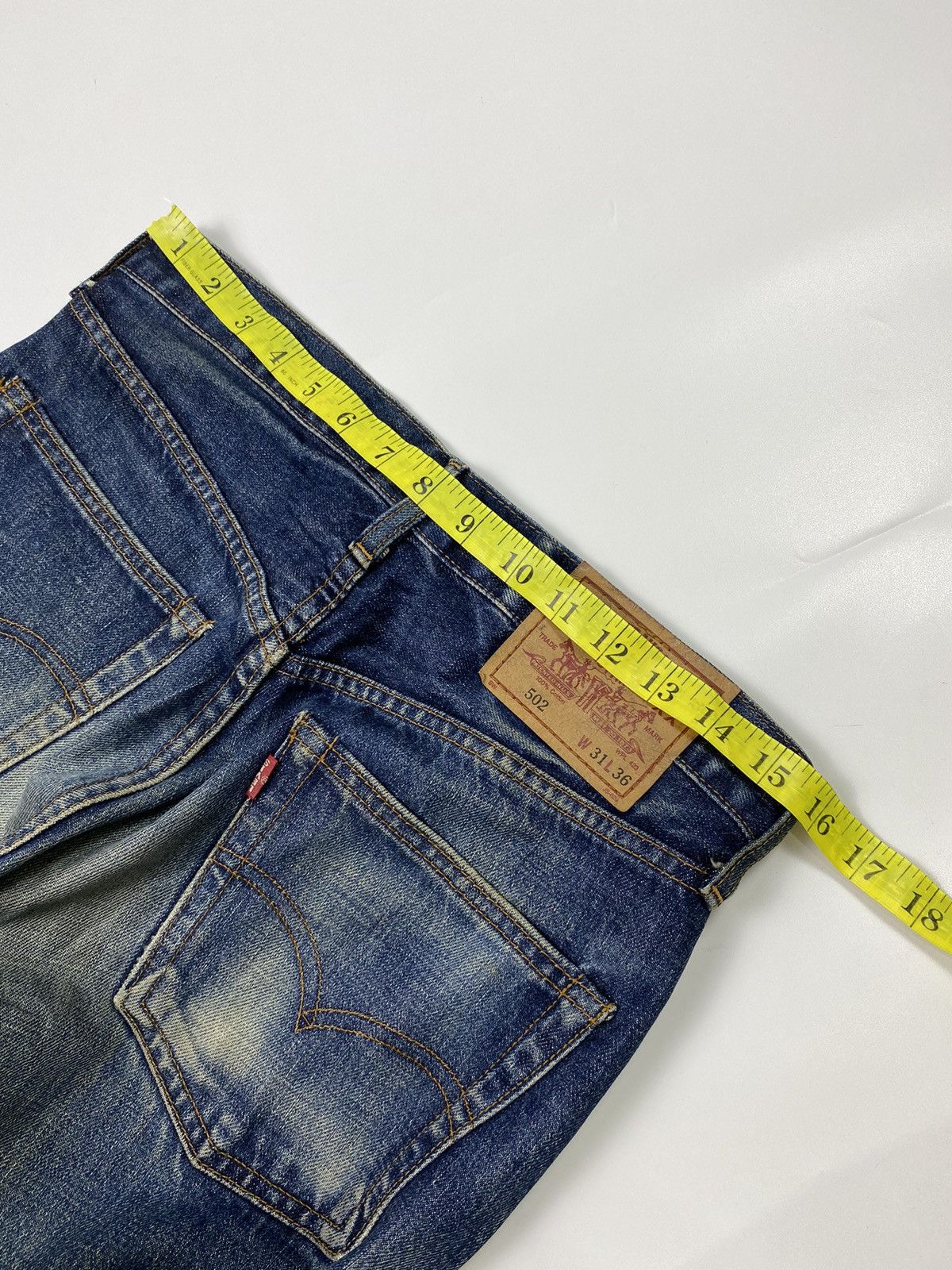 Levi's size 31x36 selvedge 90s levis 502 E stonewash denim jeans Size US 31 - 11 Thumbnail