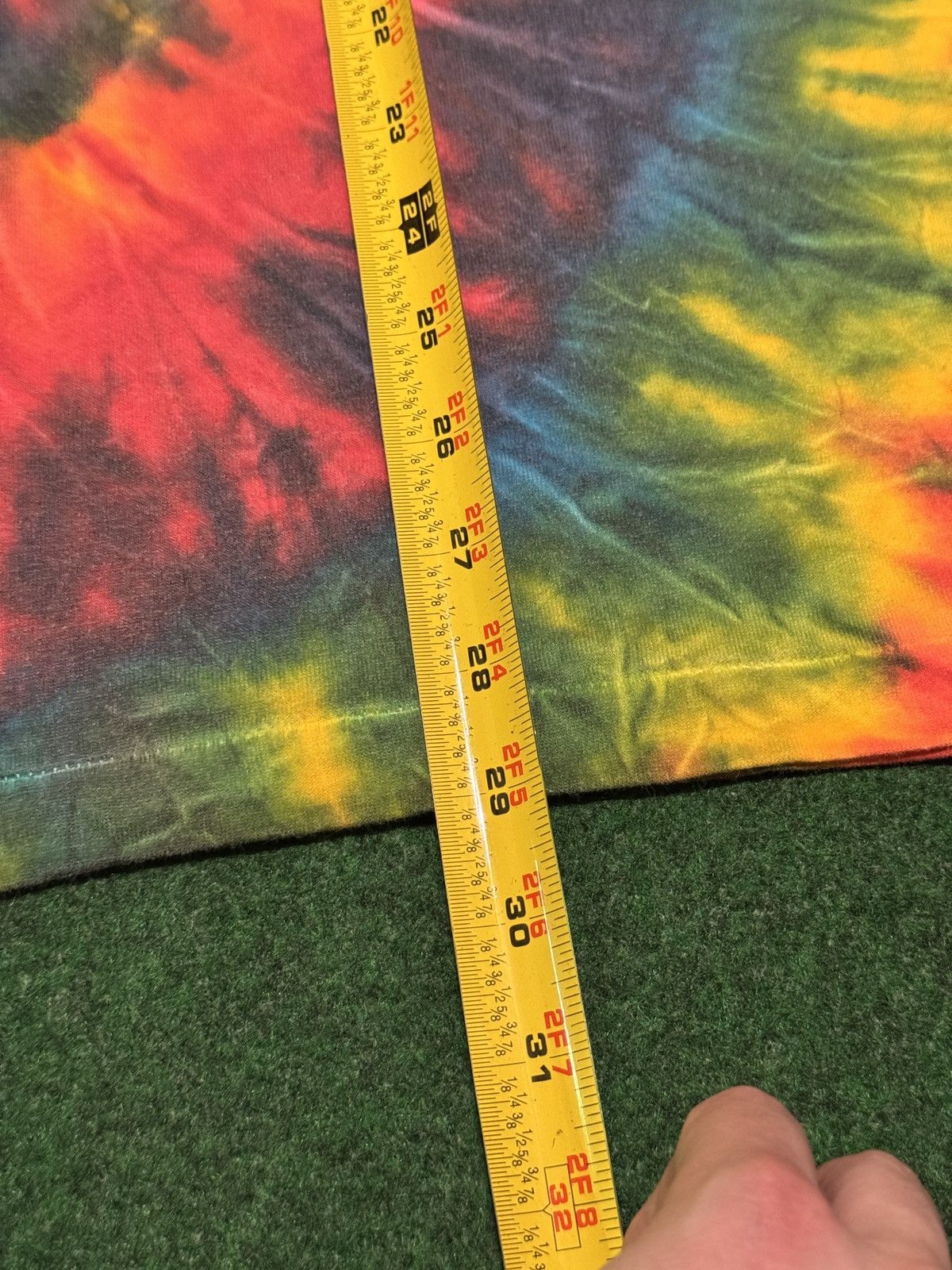 Vintage Vintage 90s Tie Dye Hippie Retro Spiral Lrg Pocket T Shirt Size US L / EU 52-54 / 3 - 7 Thumbnail