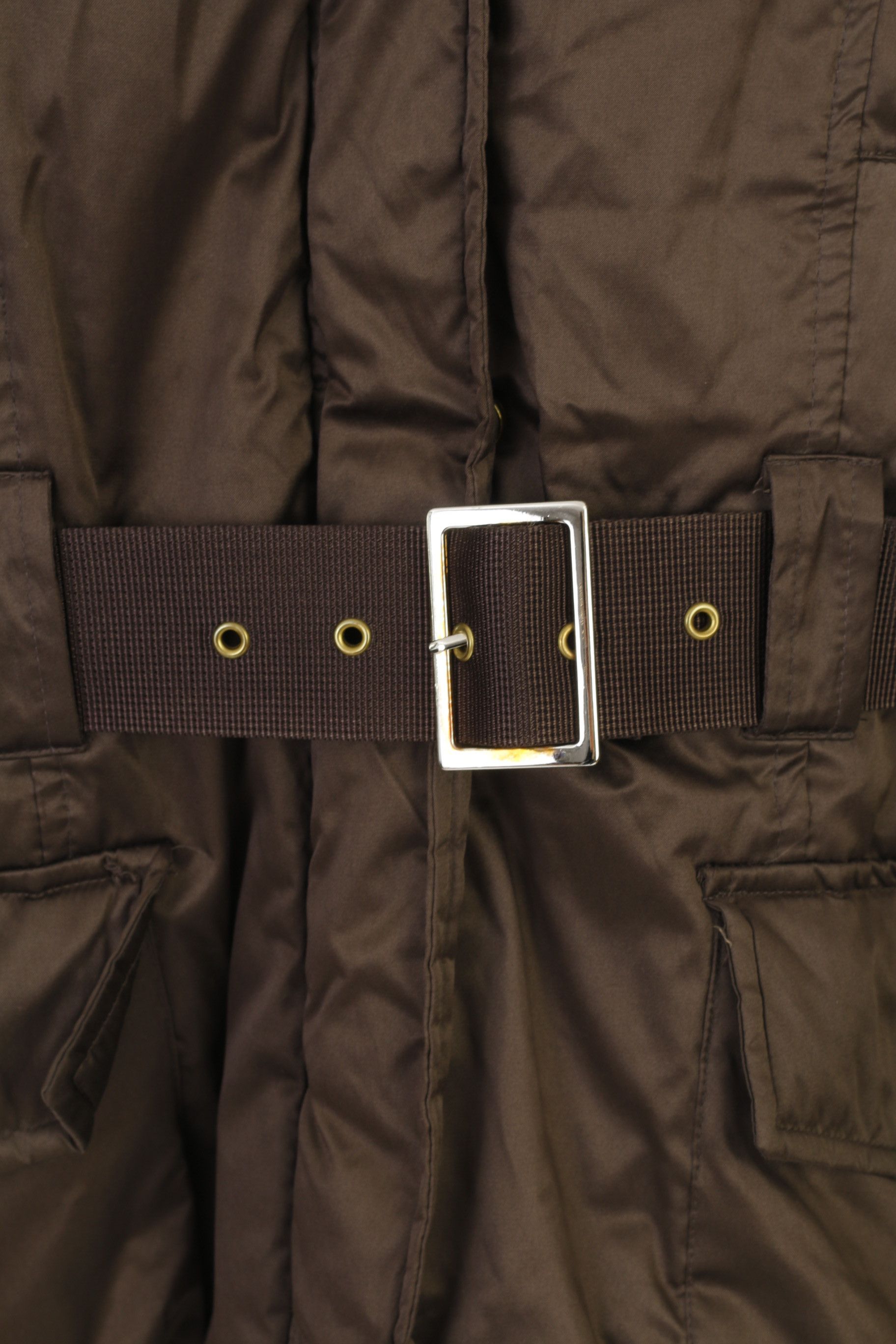 Zara Zara Woman M Jacket Brown Padded Shiny Belted Warm 3678 Size M / US 6-8 / IT 42-44 - 5 Thumbnail