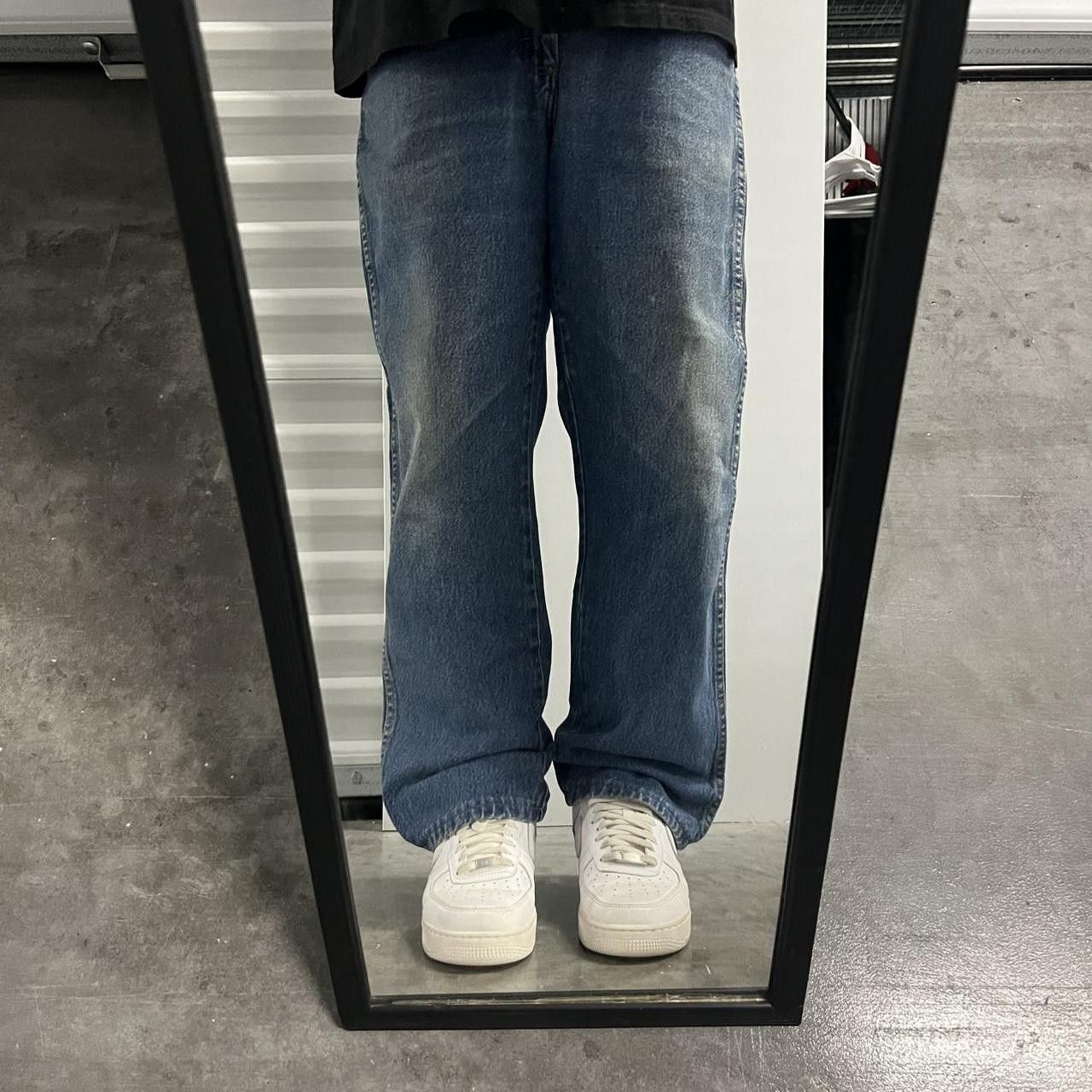 Japanese Brand × Vintage Vintage Y2K Workwear Streetwear Medium Wash Denim Jeans! Size US 34 / EU 50 - 1 Thumbnail