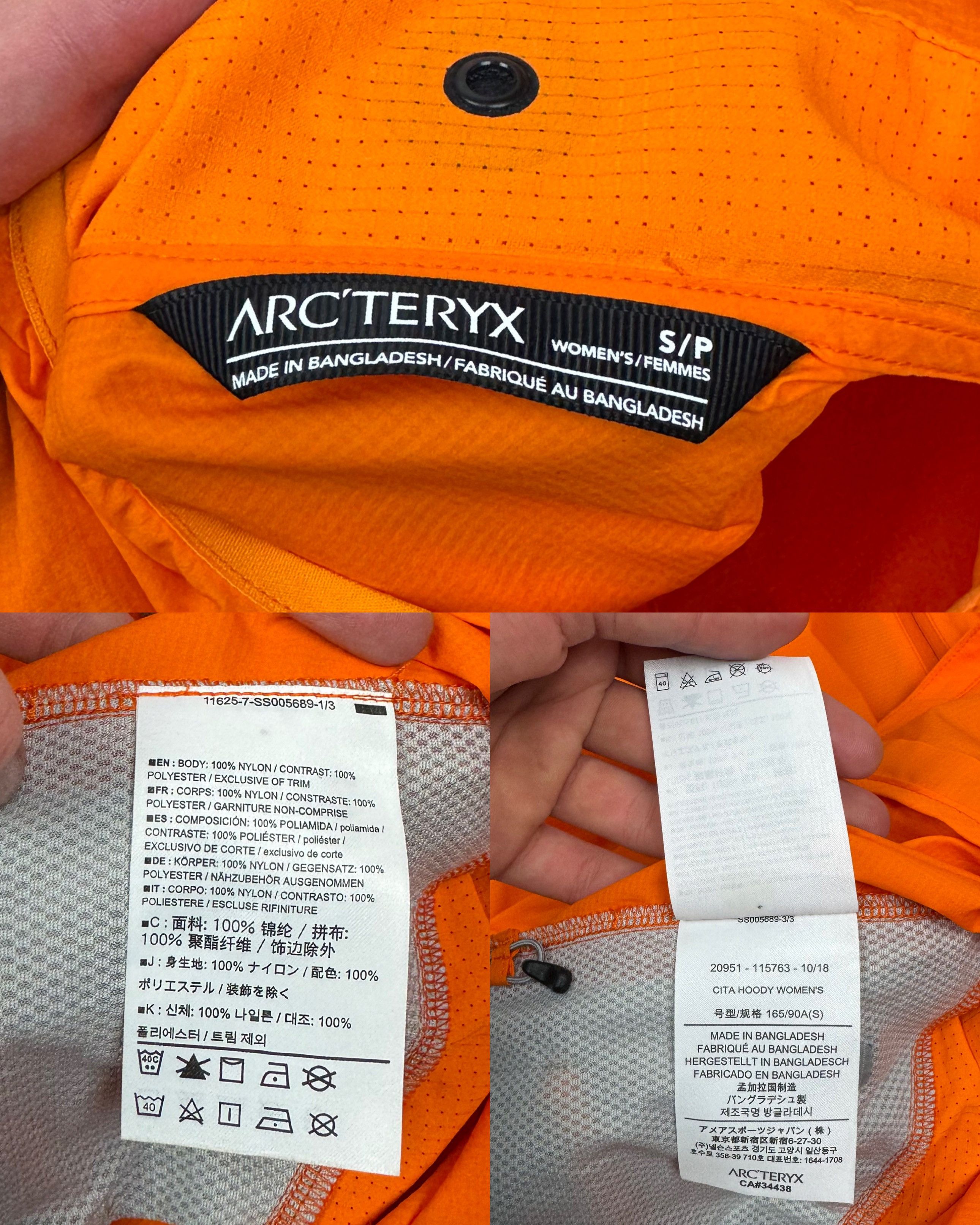 Arc'teryx Arc'teryx CITA Hoody Women's Orange Full Zip Jacket Small Size S / US 4 / IT 40 - 2 Thumbnail