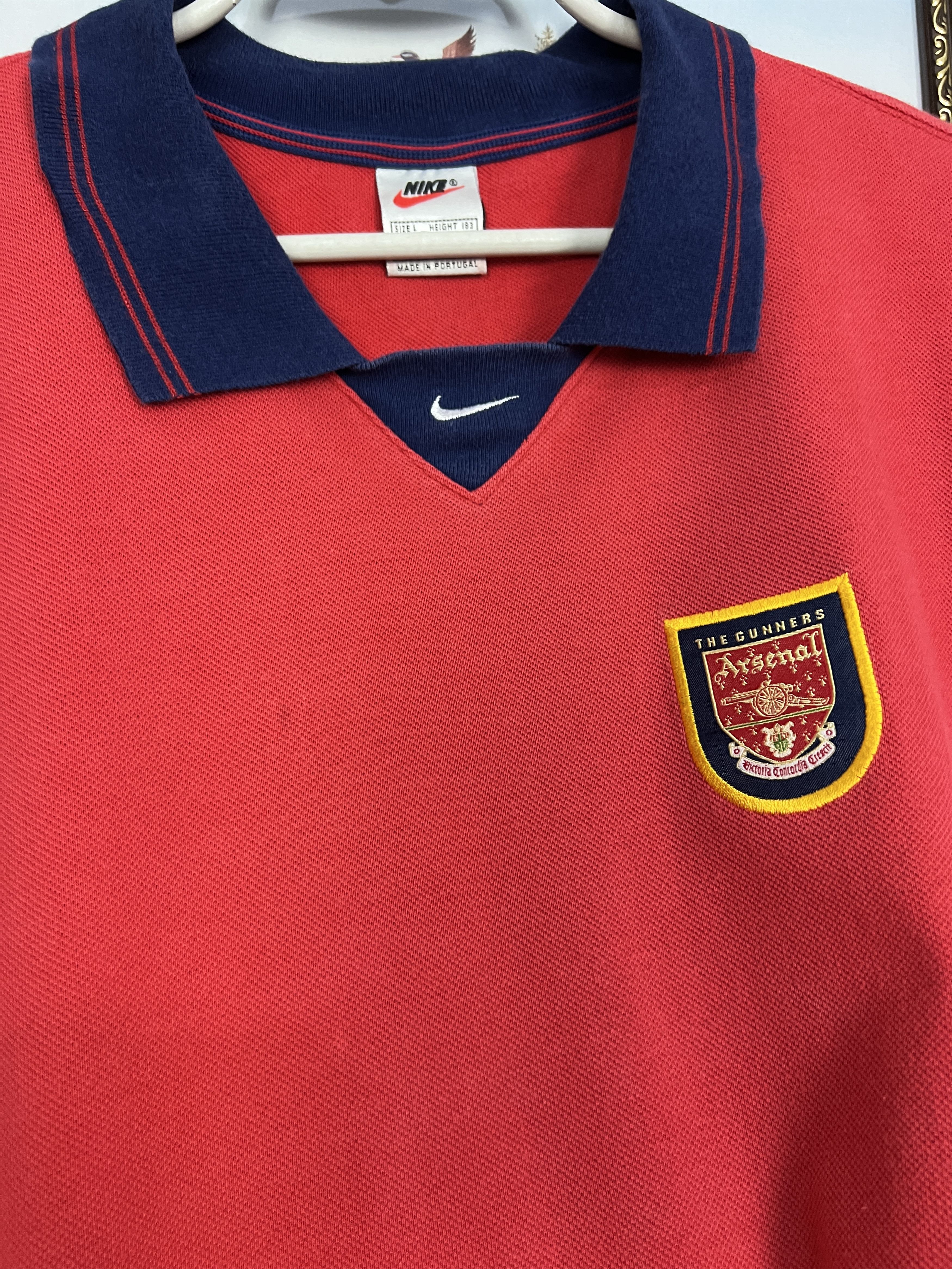 Nike Arsenal Football Train Shirt Polo Soccer Gunners Jersey Size US L / EU 52-54 / 3 - 6 Thumbnail