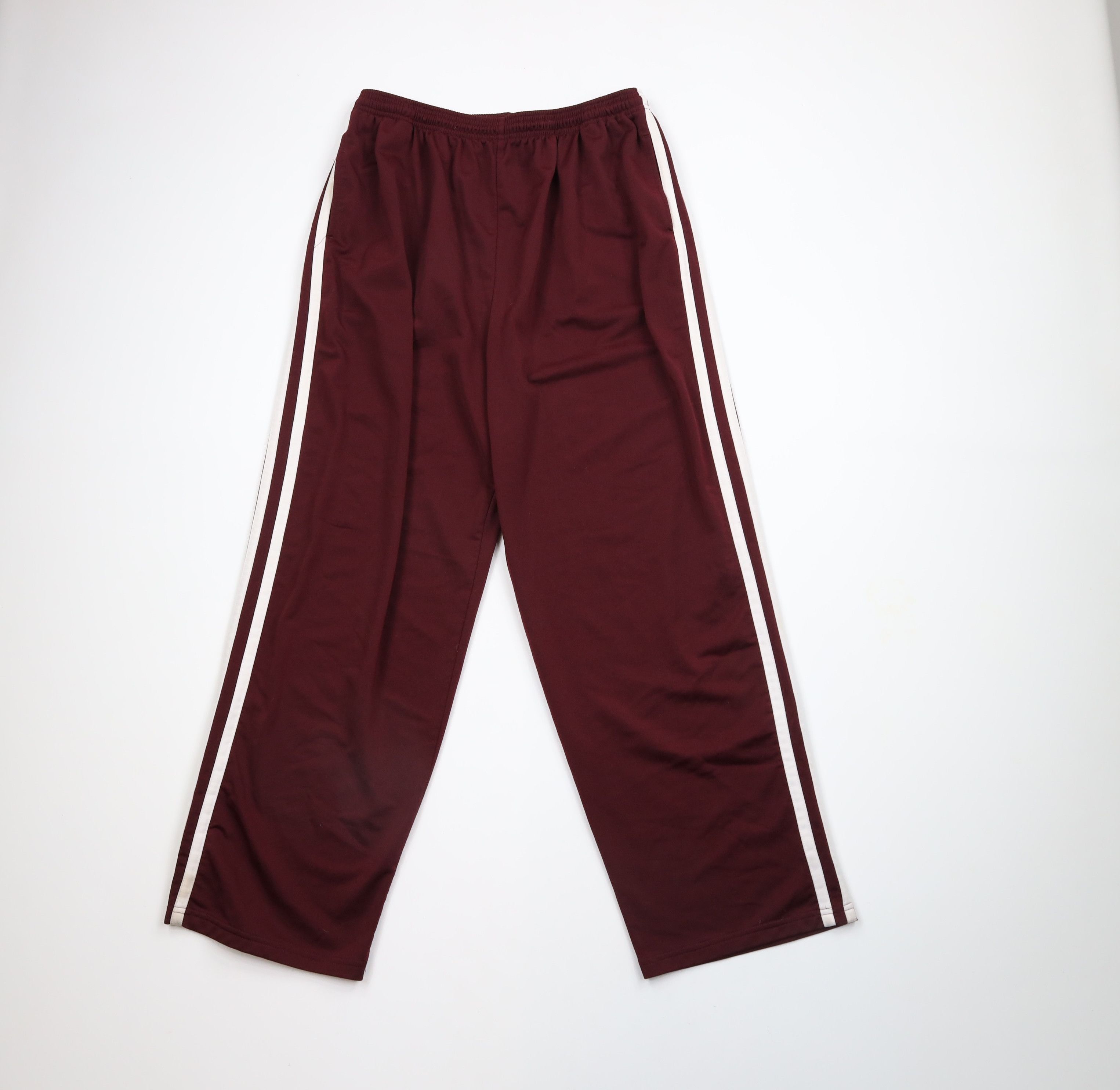 Vintage Vintage 90s Streetwear Striped Wide Leg Sweatpants Pants Red Size US 36 / EU 52 - 1 Thumbnail