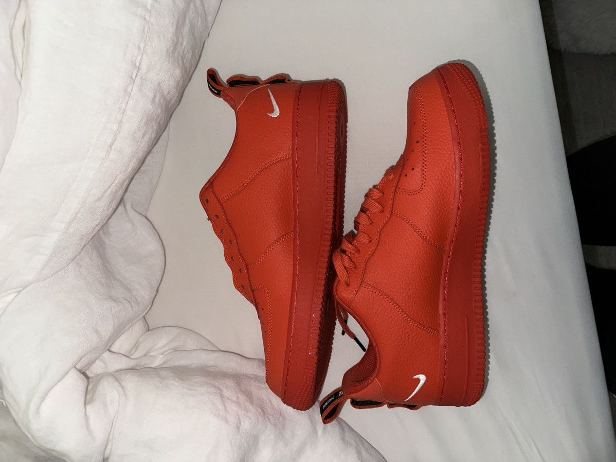 Nike Nike Air Force 1 ‘07 LV8 Utility - Team Orange Size US 11.5 / EU 44-45 - 2 Thumbnail