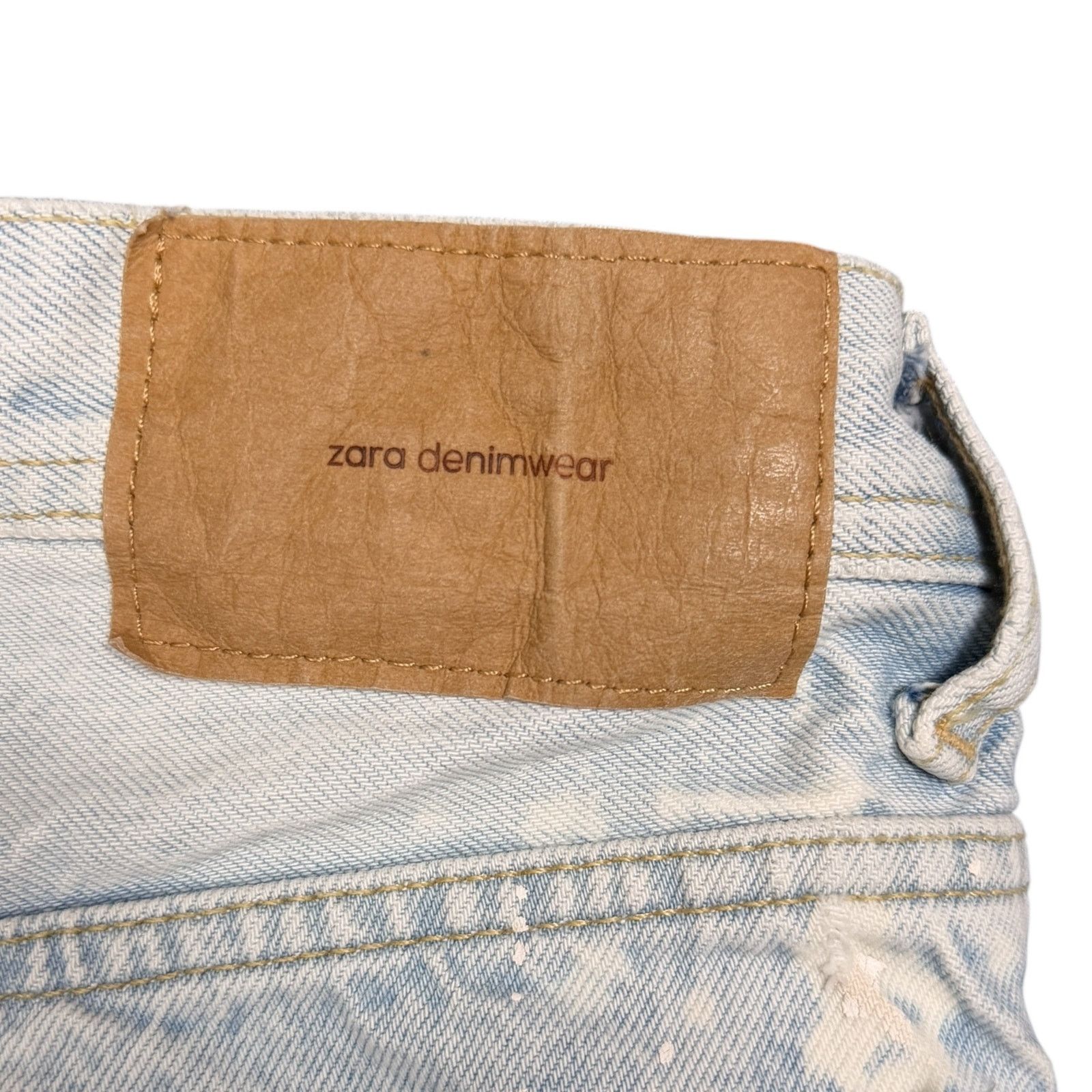 Zara Zara Destroyed Distressed Cropped Light Jeans Women's 30x25 Size 30" / US 8 / IT 44 - 9 Thumbnail