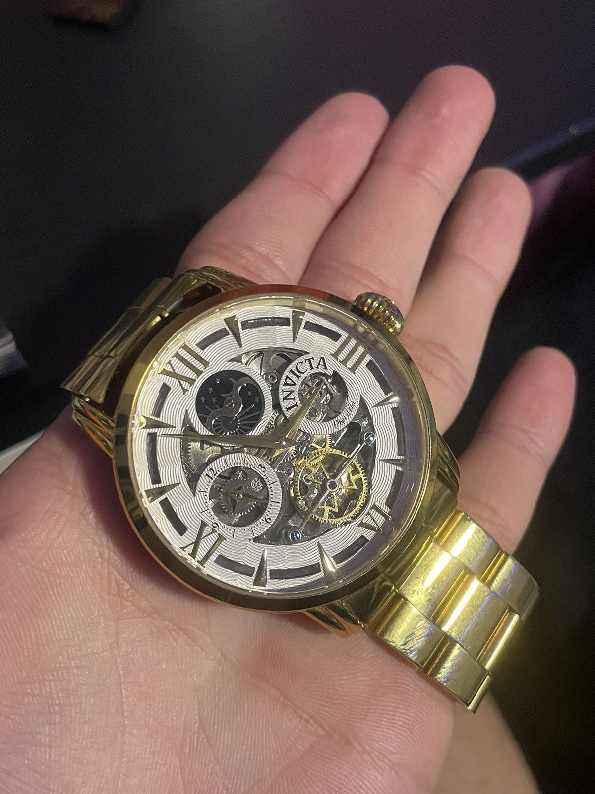 Invicta Invicta Men’s Objet D’Art Automatic Skeleton Face Watch Size ONE SIZE - 7 Thumbnail