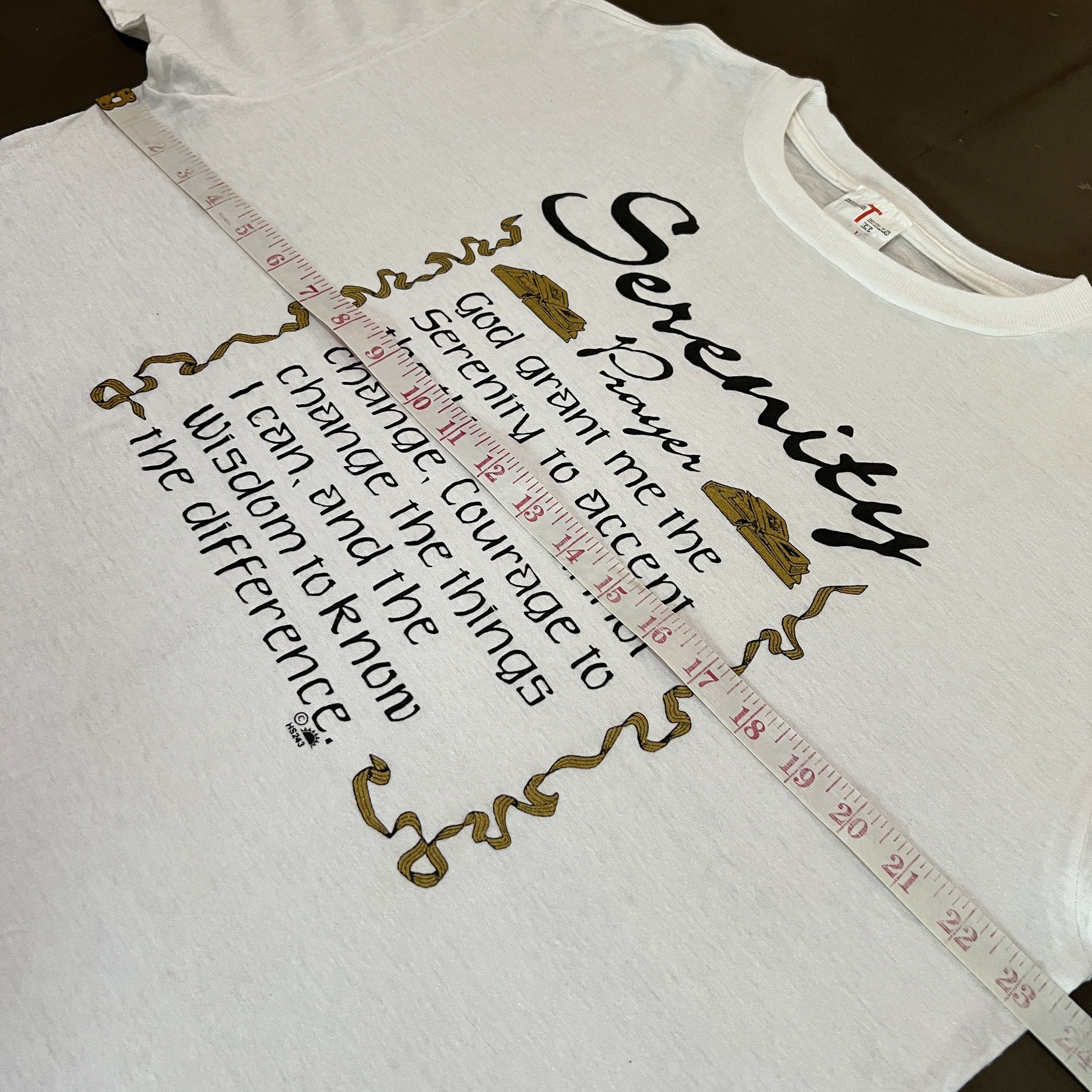 Vintage Vintage 90s Serenity Prayer Jesus God Holy Bible Tee Size US L / EU 52-54 / 3 - 6 Thumbnail