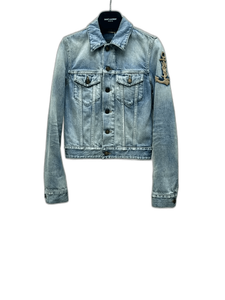 Saint Laurent Paris saint laurent denim jacket with anchor patch-2507 Size US S / EU 44-46 / 1 - 7 Thumbnail