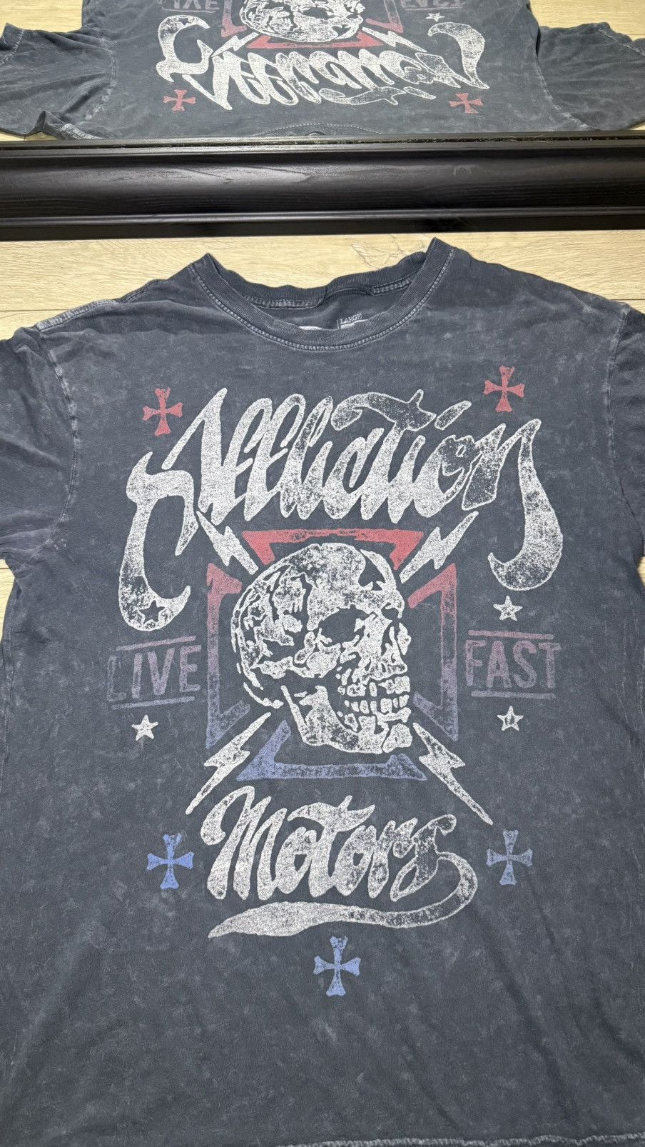 Affliction Vintage / Y2K Affliction Live Fast Motors Skull Shirt Size US L / EU 52-54 / 3 - 4 Thumbnail