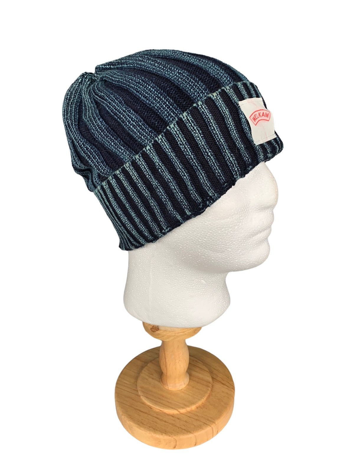 Japanese Brand × Kapital × Vintage Japanese Welkem Blue Indigo Beanie Hats Size ONE SIZE - 10 Thumbnail