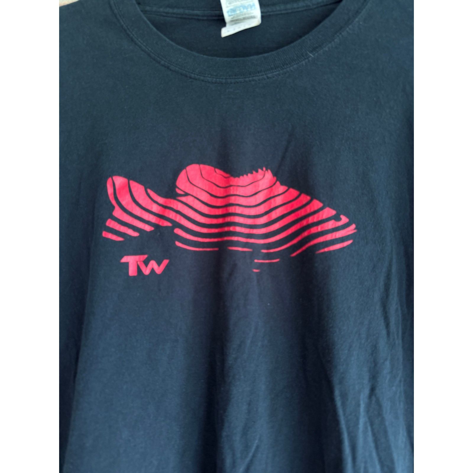Gildan Gildan Black Graphic Tee Red Fish Logo Mens Large Shirt Size US L / EU 52-54 / 3 - 2 Thumbnail